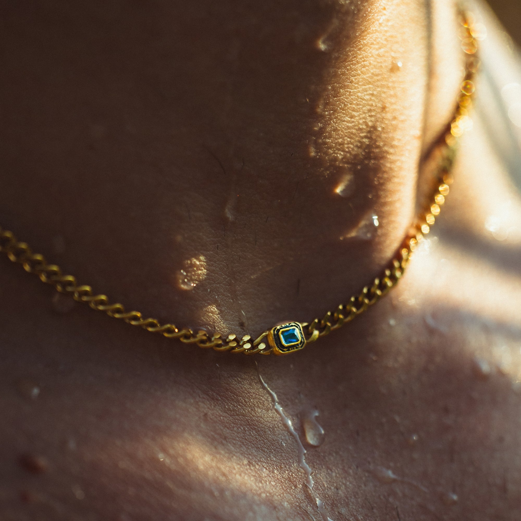 Sapphire Chain - Gold