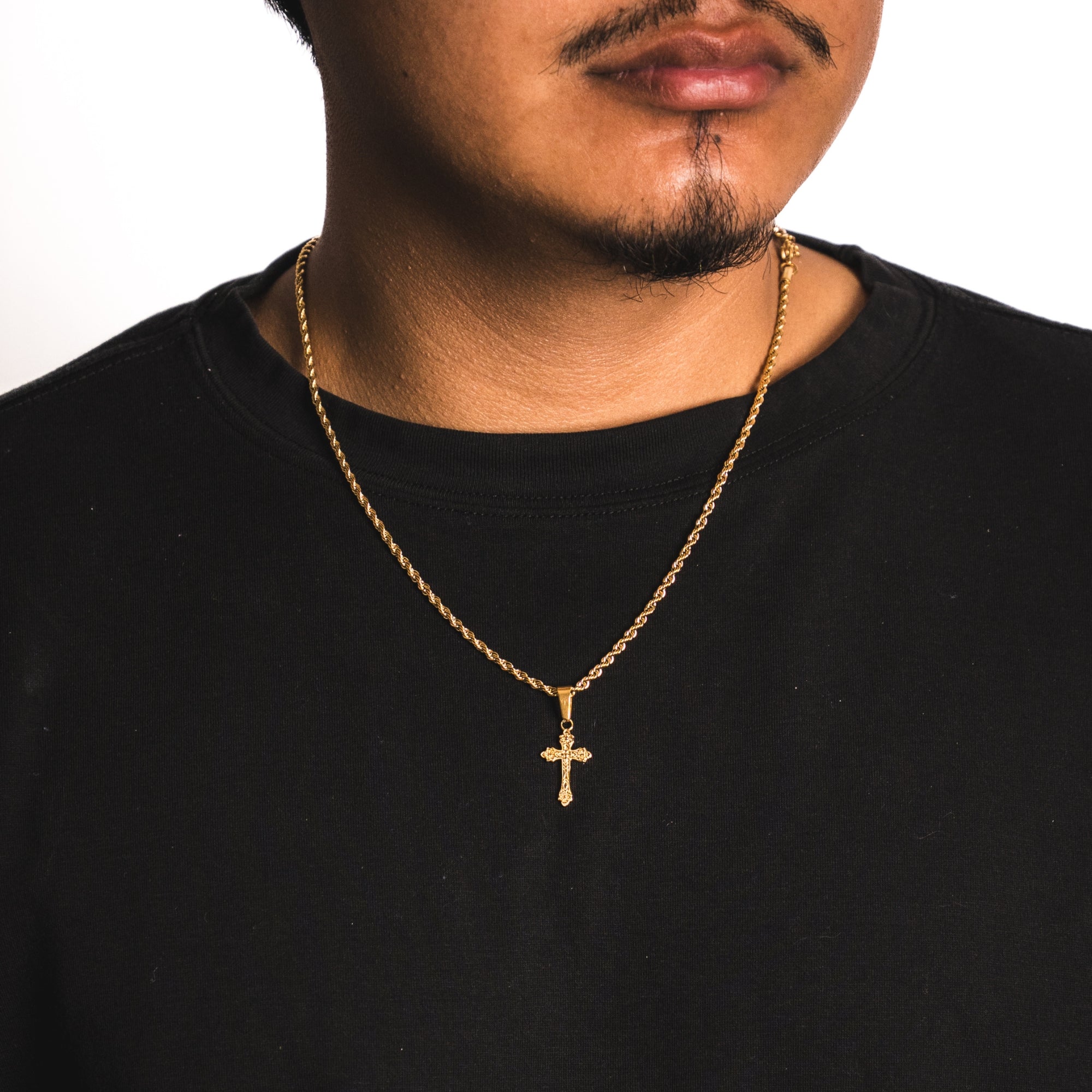 Micro Vintage Cross - Gold