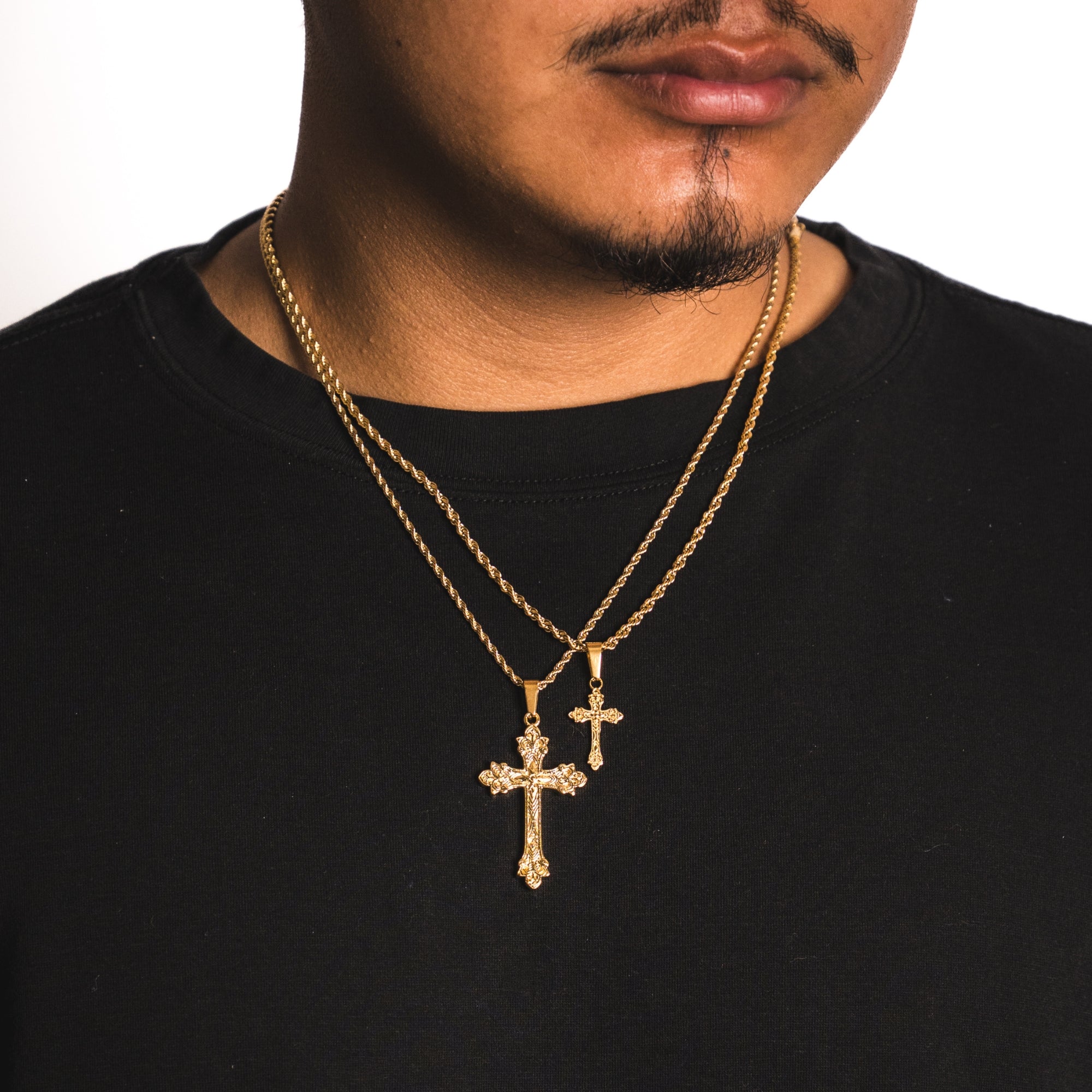 Micro Vintage Cross - Gold