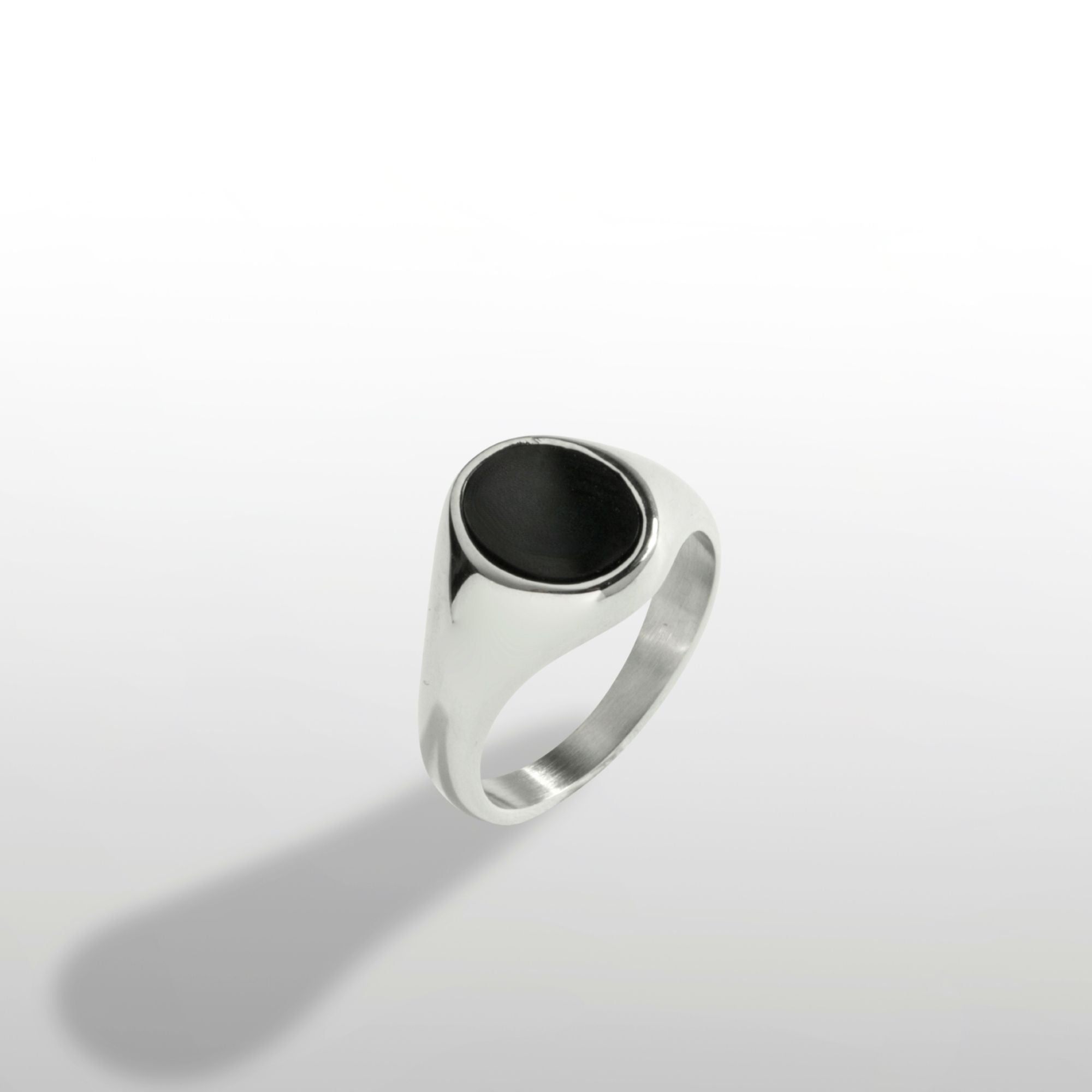 Onyx signet Ring Men - Mens Silver Singet Rings - By Twistedpendant