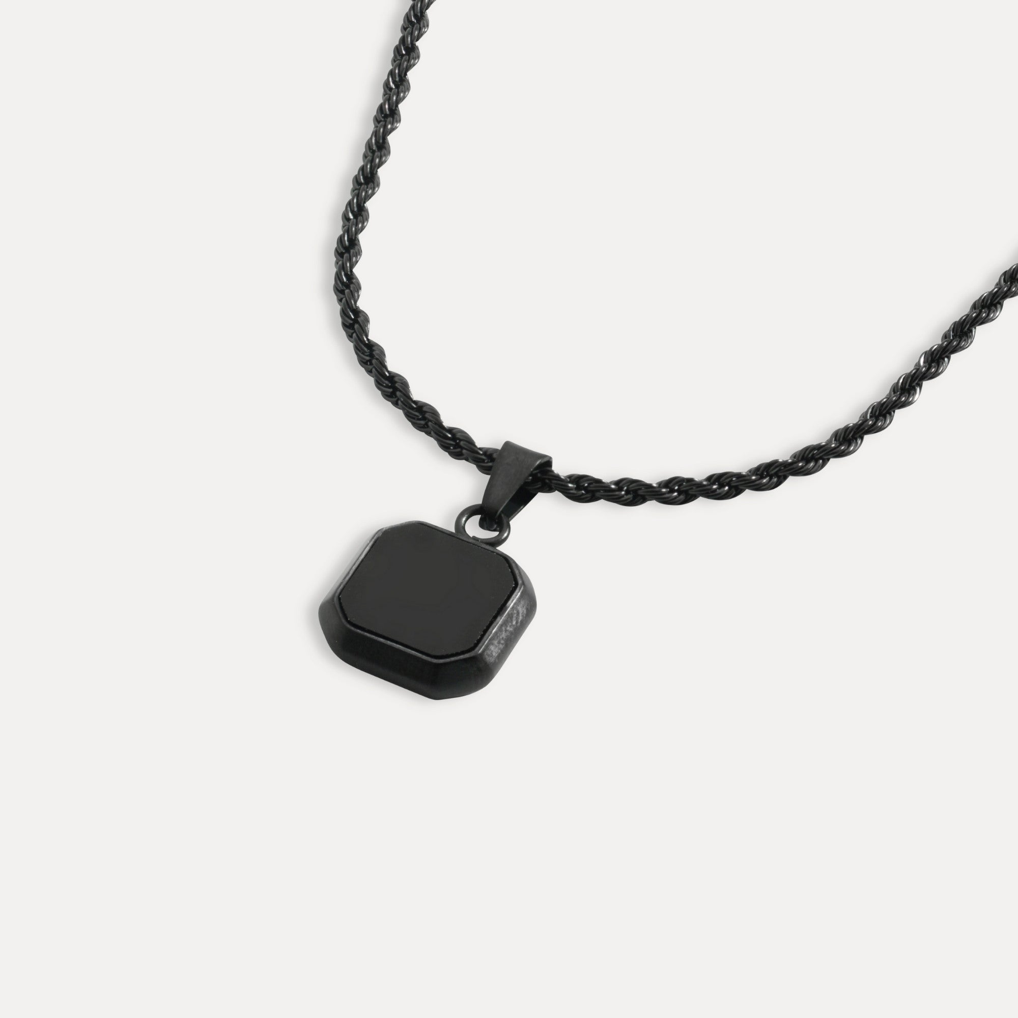 Black Onyx Pendant Necklace For Men | Twistedpendant