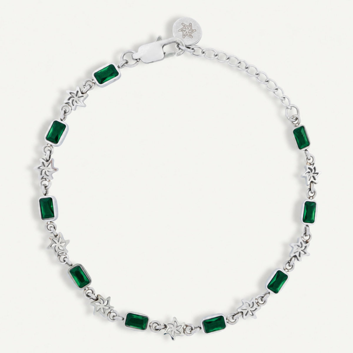 Origin Bracelet Green - Silver