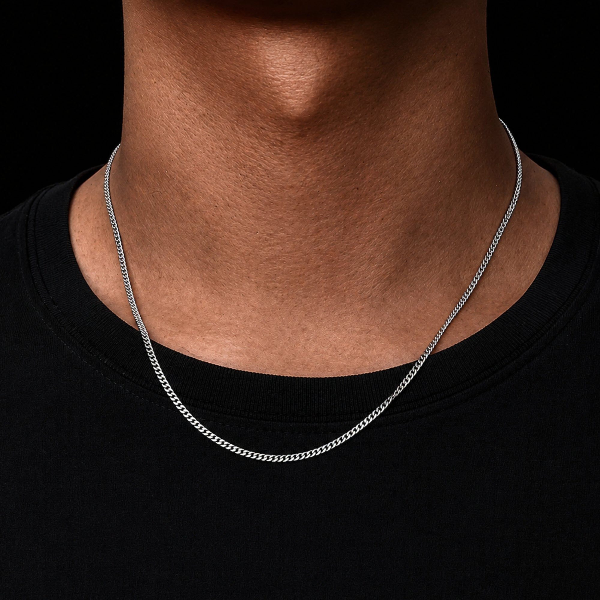 Silver Cuban Chain (2.5MM)