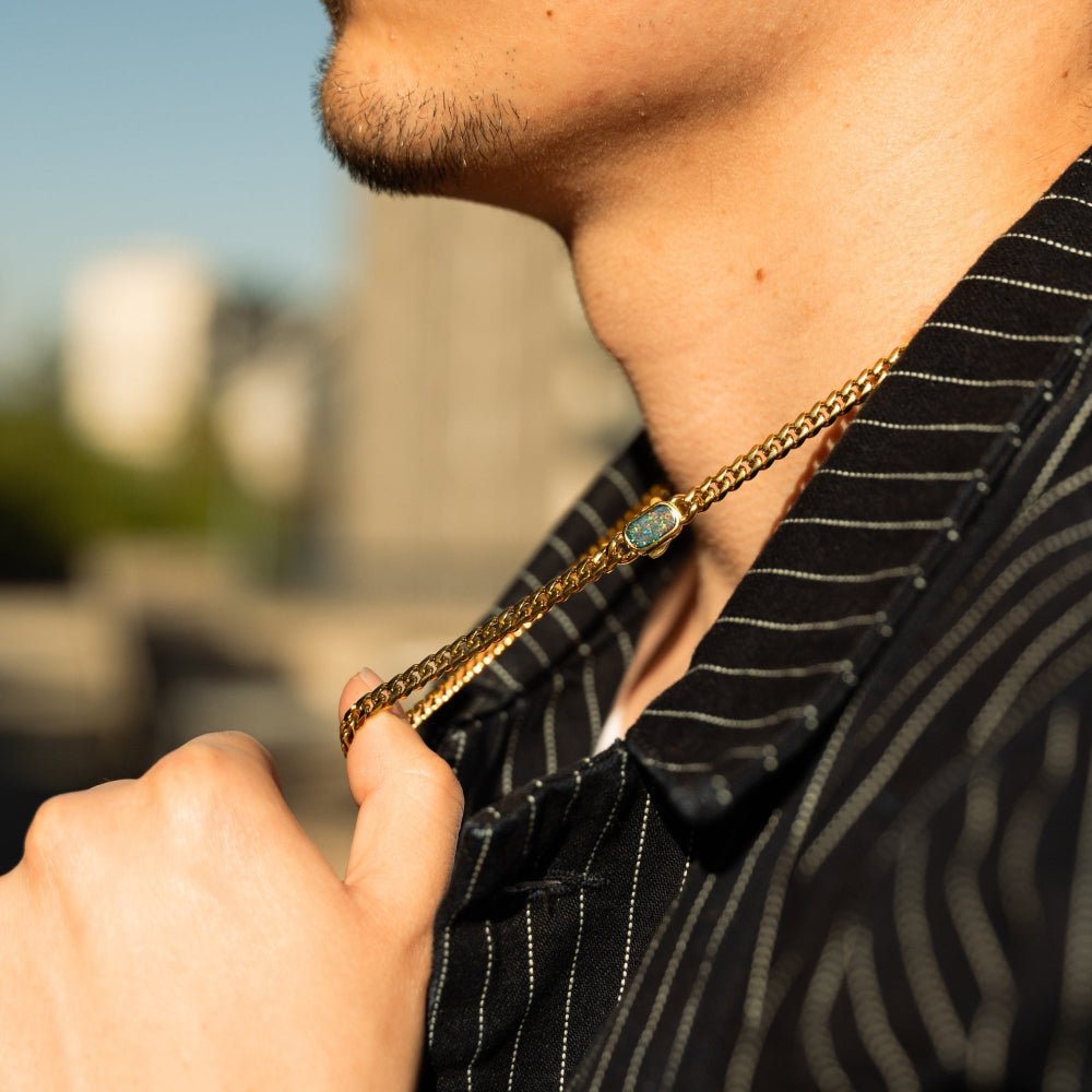 Opal Cuban Set - Gold