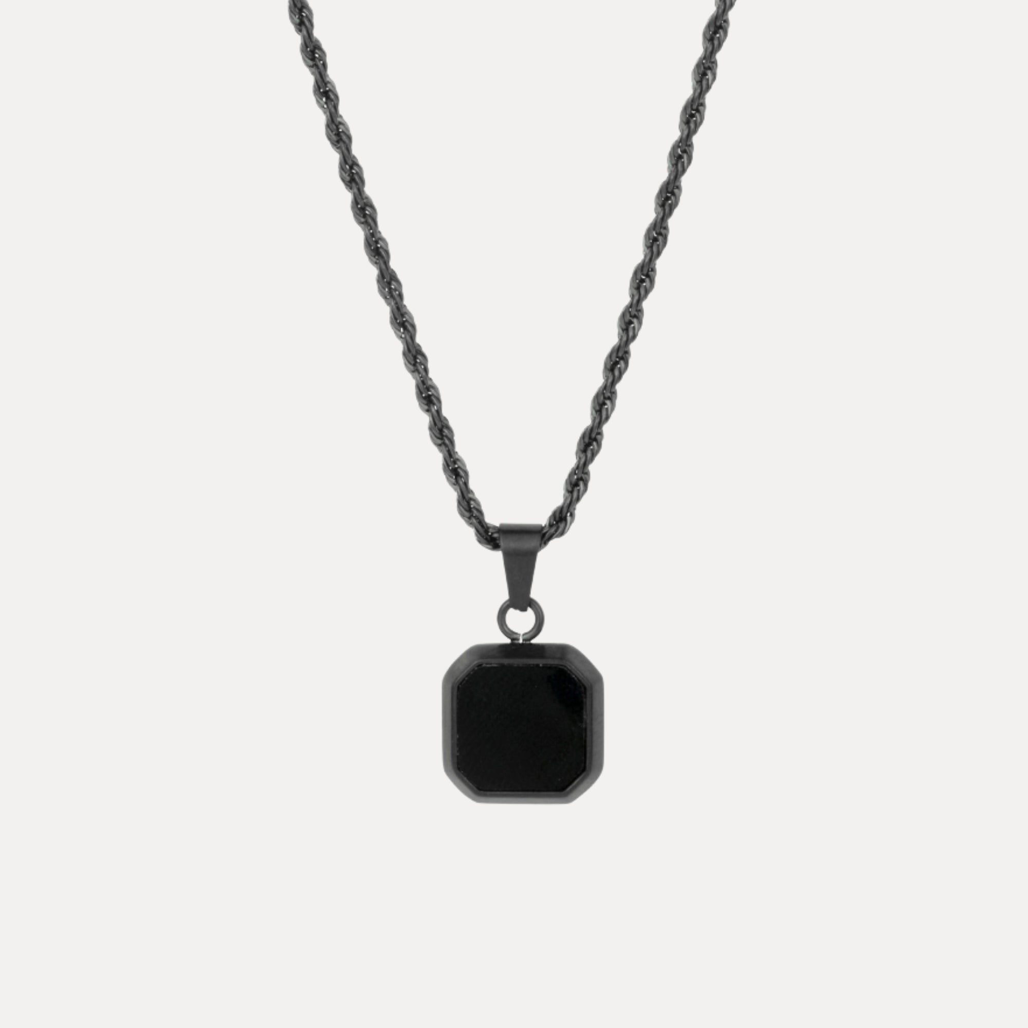 Black Onyx Pendant Necklace For Men Twistedpendant
