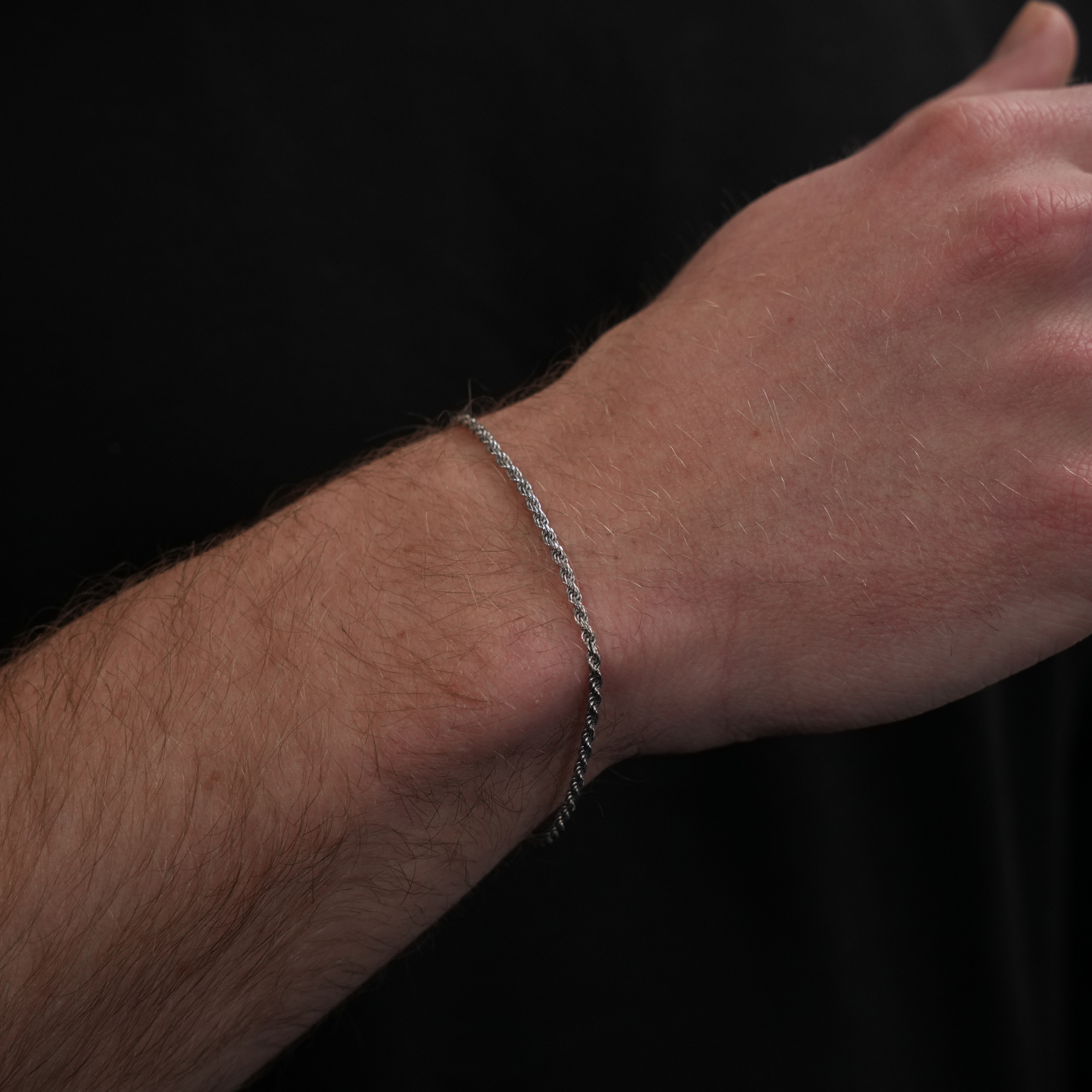 925 Sterling Silver Rope Bracelet - Mens Rope Bracelet By Twistedpendant