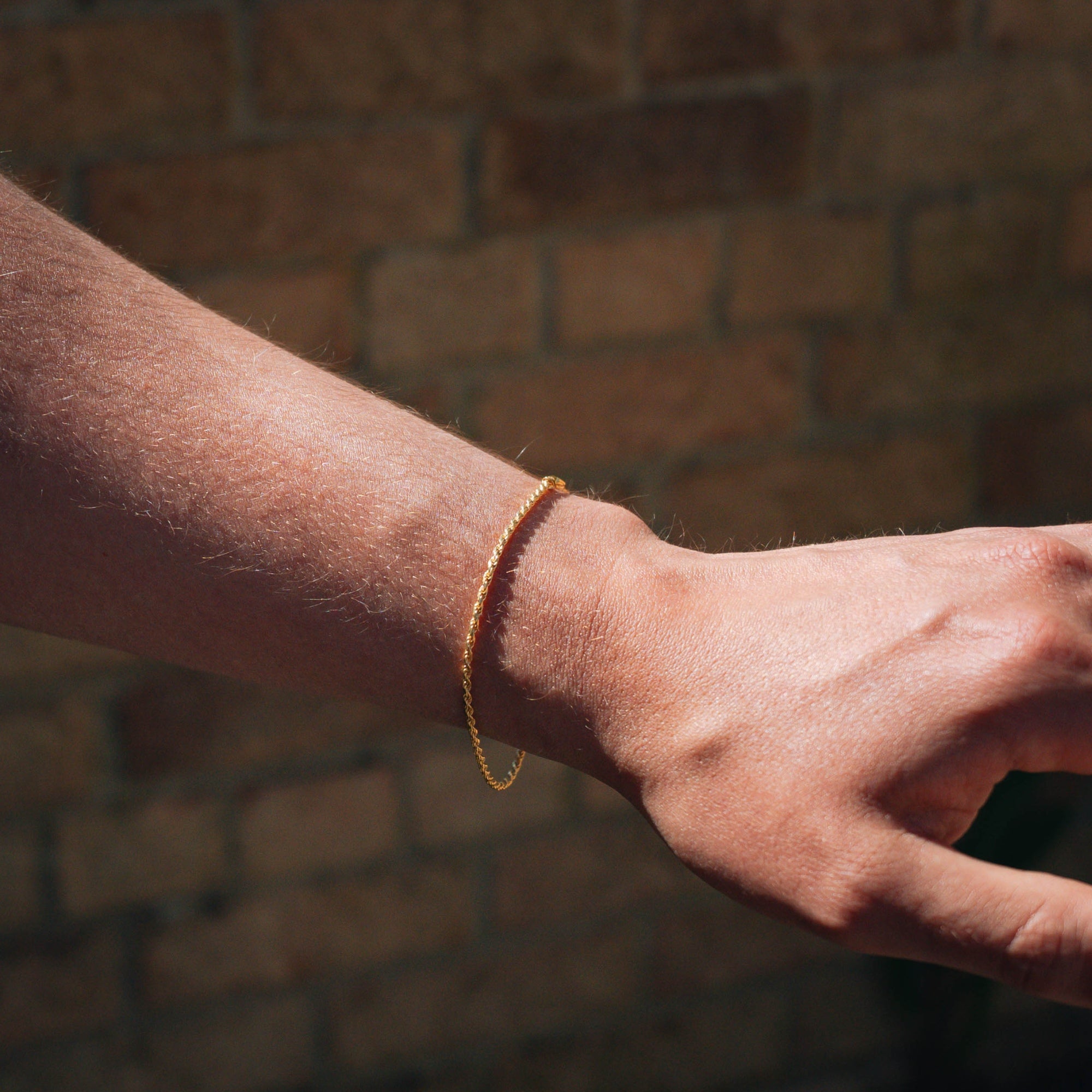 Gold Plated Twisted Rope Bracelet For Men - By Twistedpendant