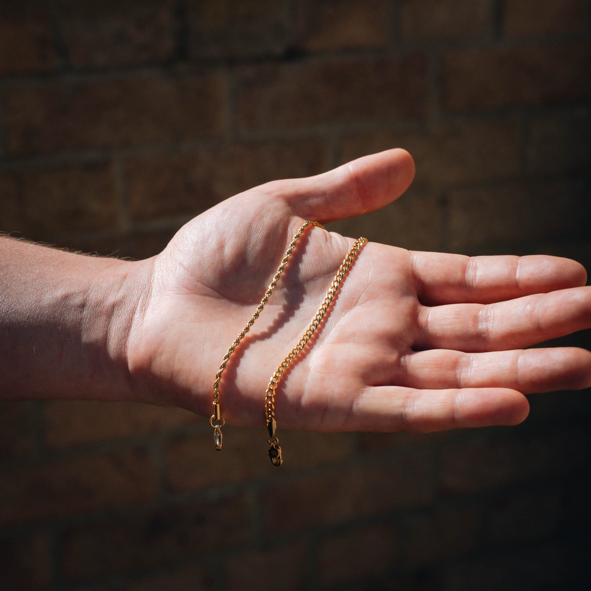 Gold Cuban + Rope Stack Bracelet