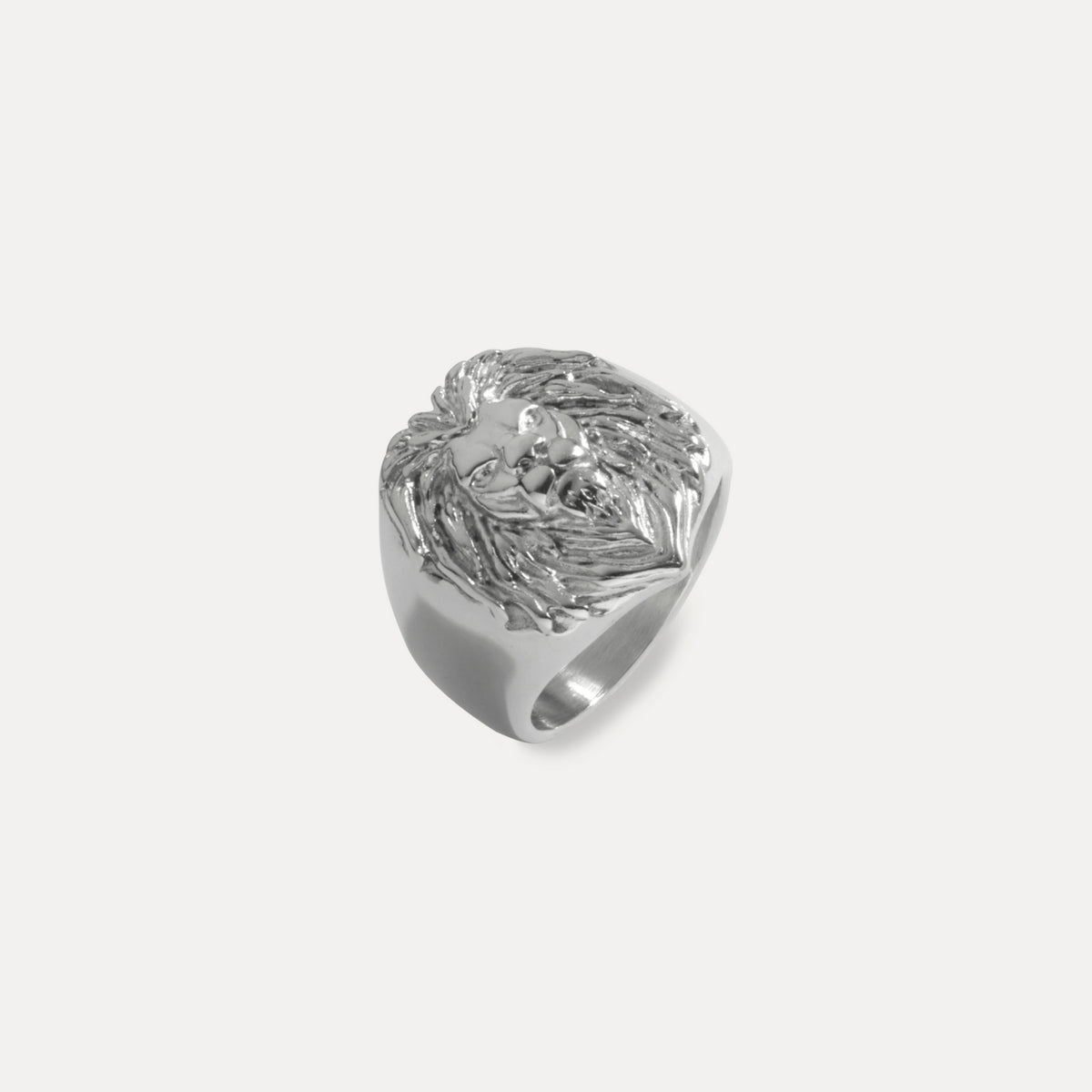 Lion Signet Ring - Silver