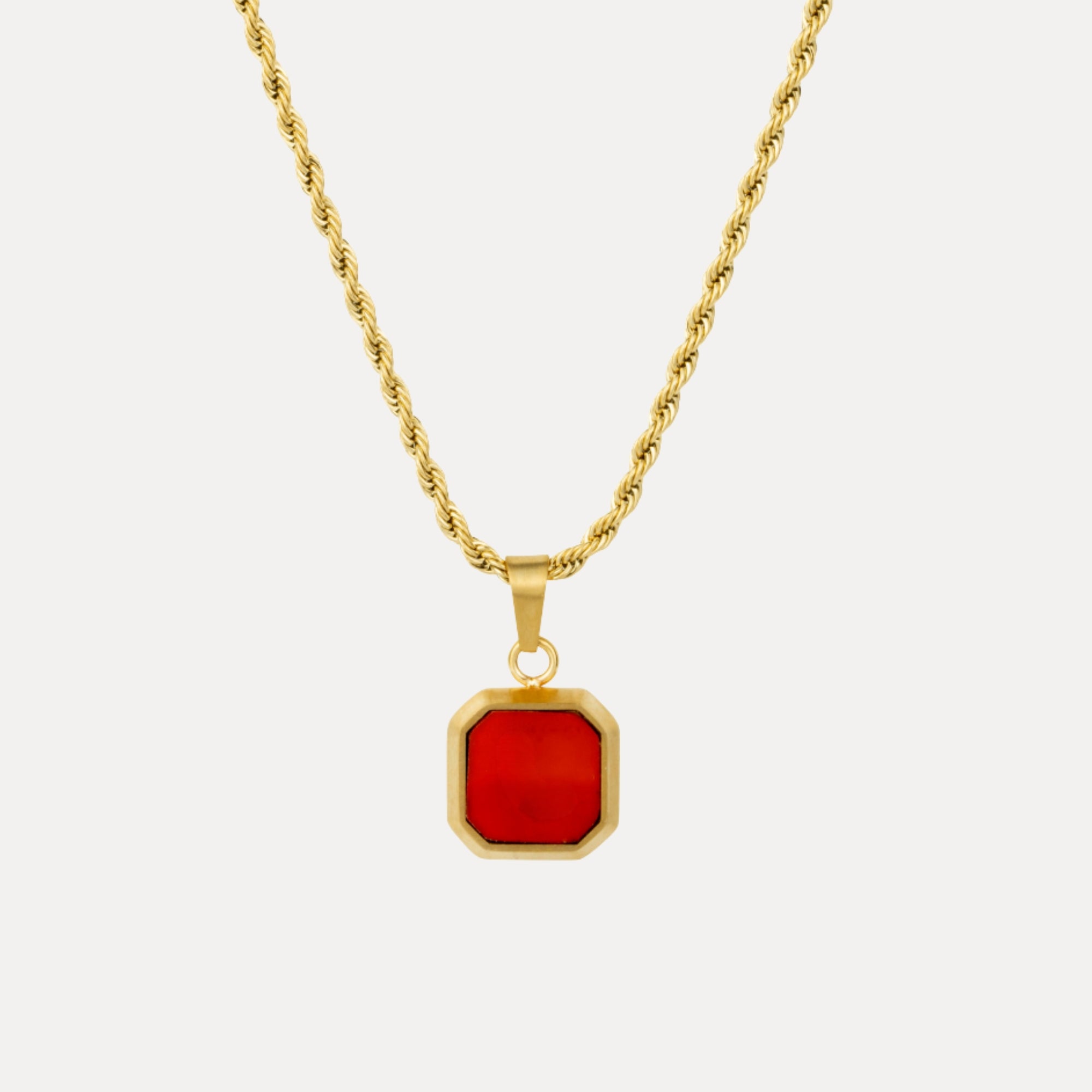 Red Enamel - Silver