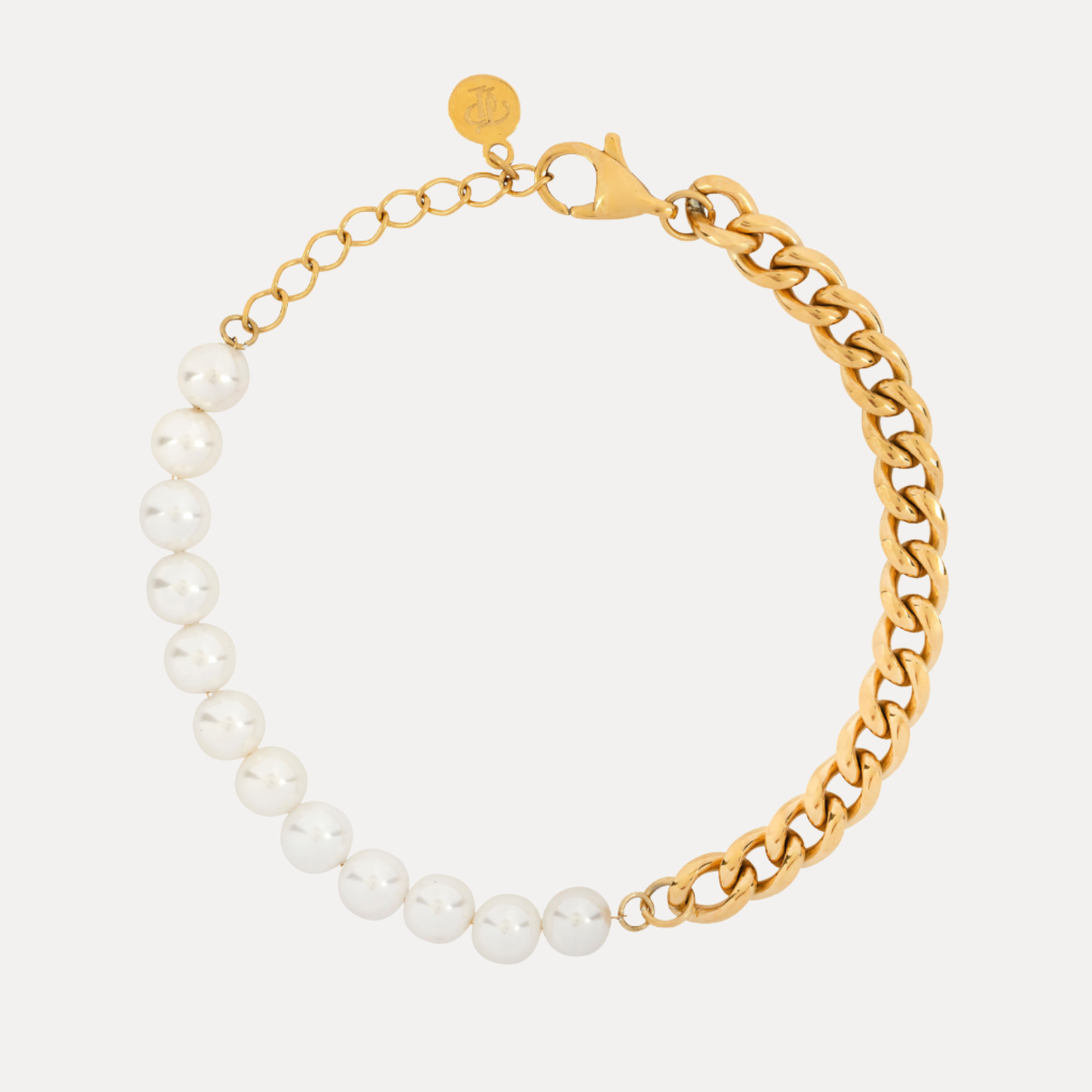 Freshwater Pearl Cuban - Gold