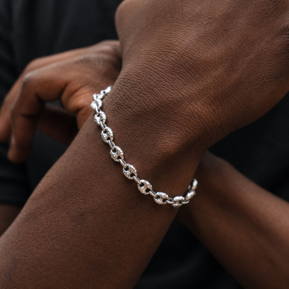 Hammered Mariner Bracelet - Silver