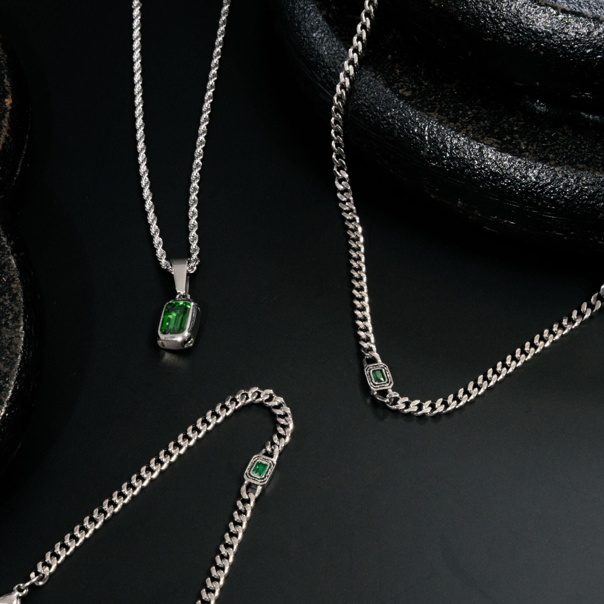 Emerald Cuban Chain (4MM) – Silver
