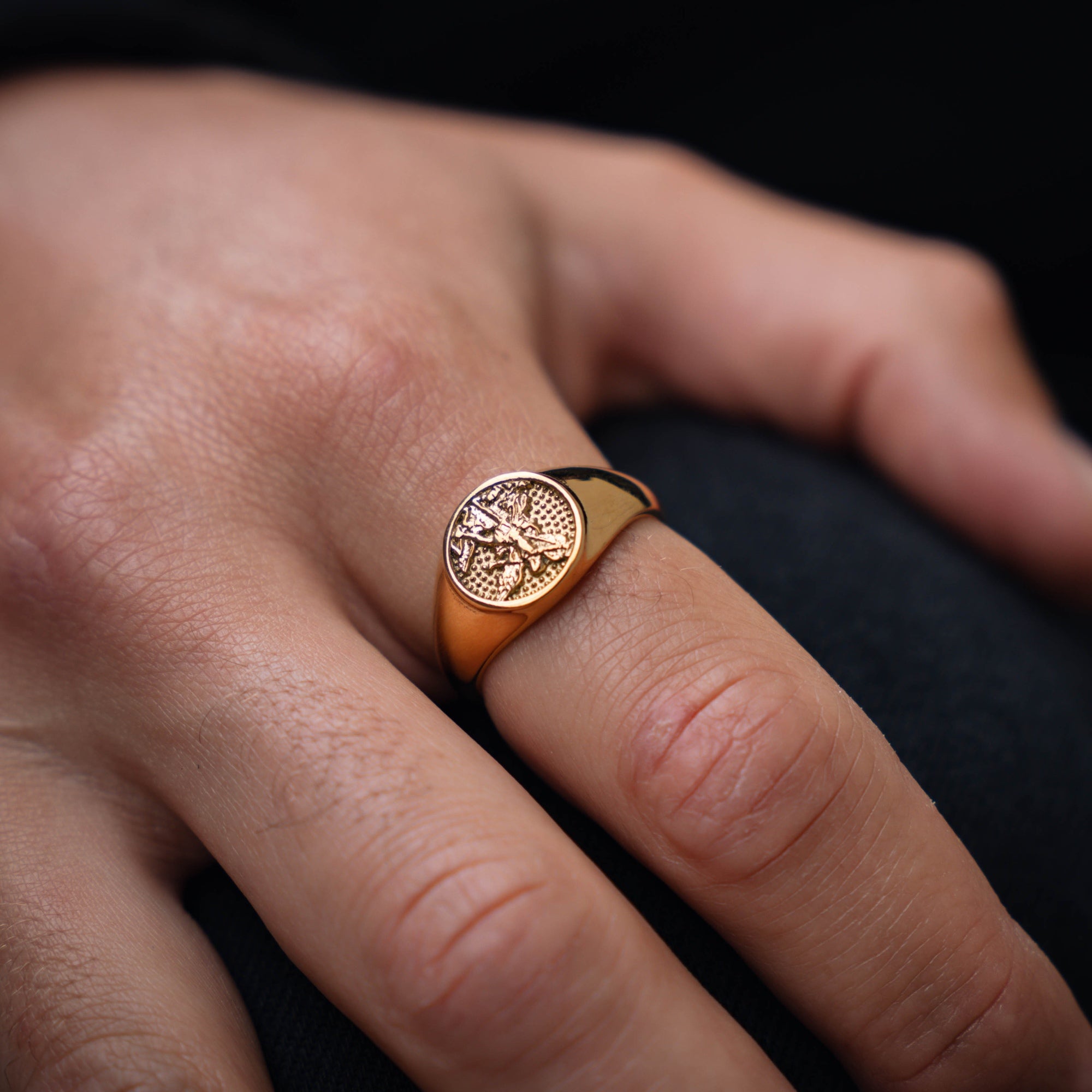 Saint Michael Sovereign Ring - Mens Ring - By Twistedpendant