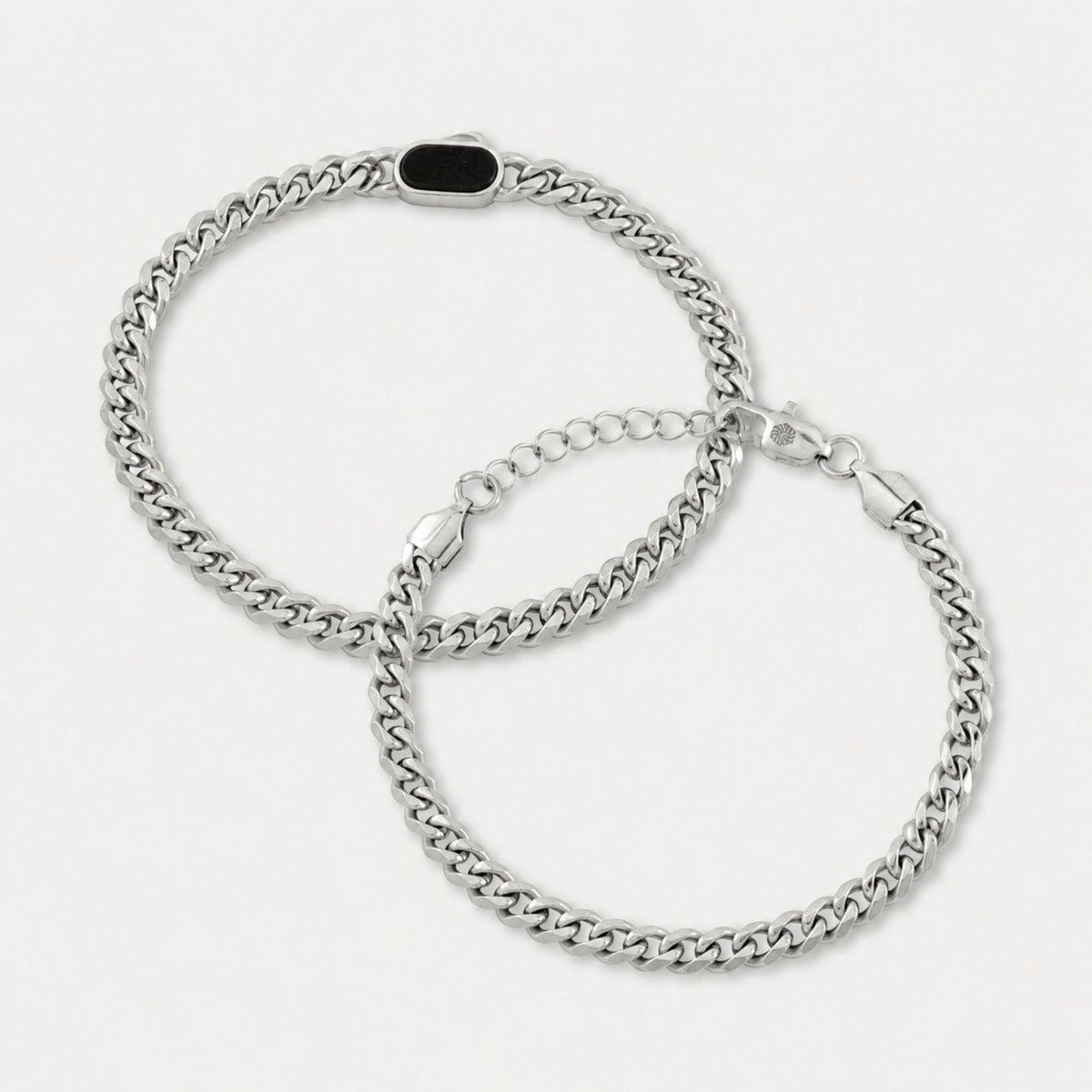 Cuban Bracelet Stack (Silver)