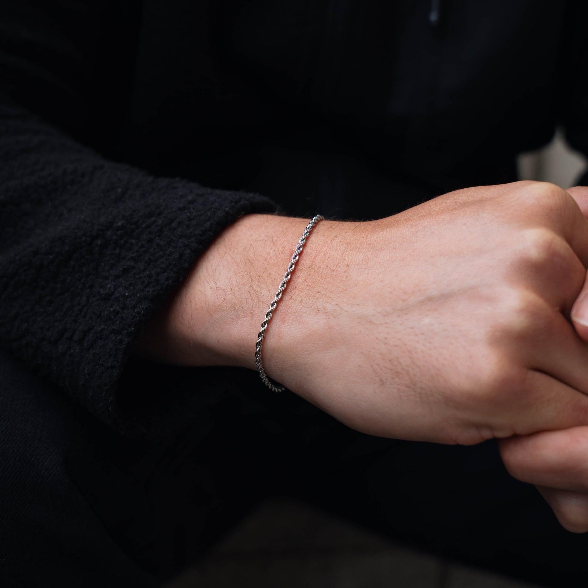 Men's Silver Rope Bracelet (2.5mm) - Silver Bracelet For Men | Twistedpendant