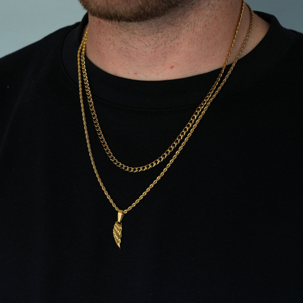 Wing Pendant - Gold Pendant Necklace - By Twistedpendant