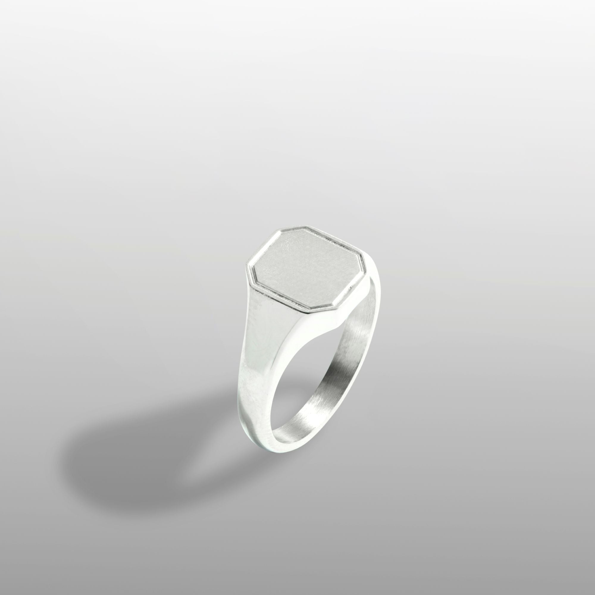 Horizon Ring - Matte Silver Signet Ring For Men | By Twistedpendant