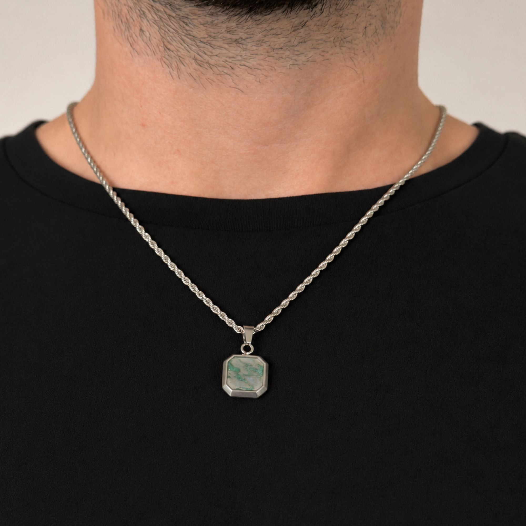 Moss Agate - Silver