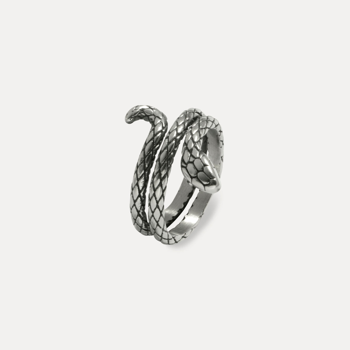 Thin Snake Ring - Silver