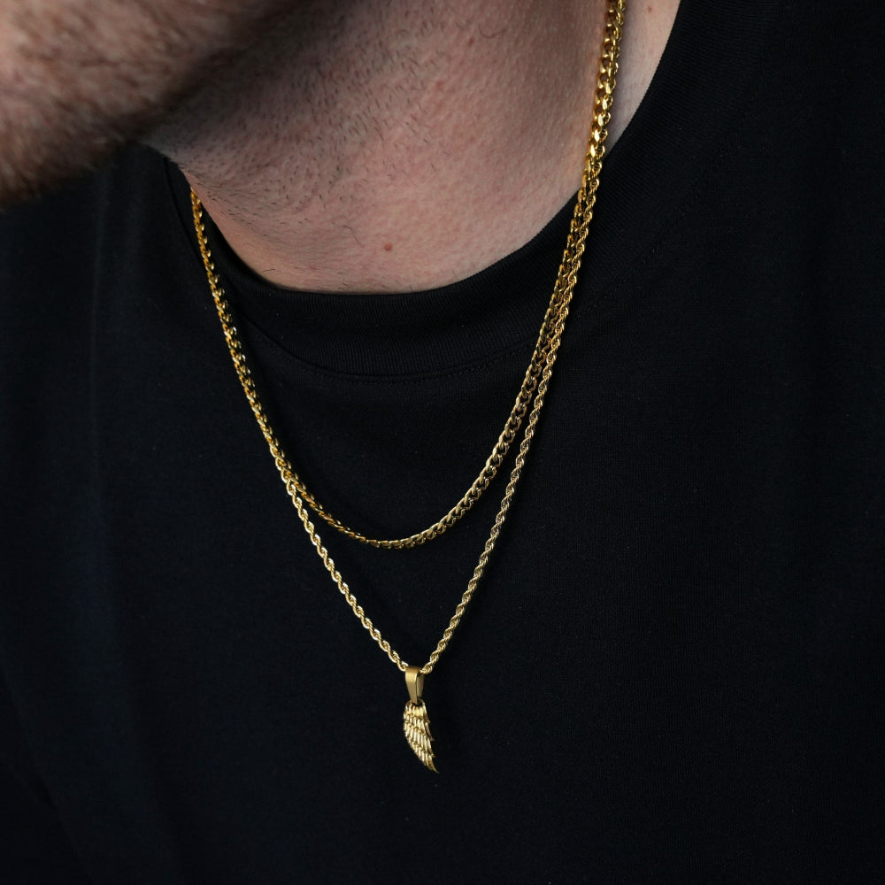 Wing Pendant - Gold Pendant Necklace - By Twistedpendant
