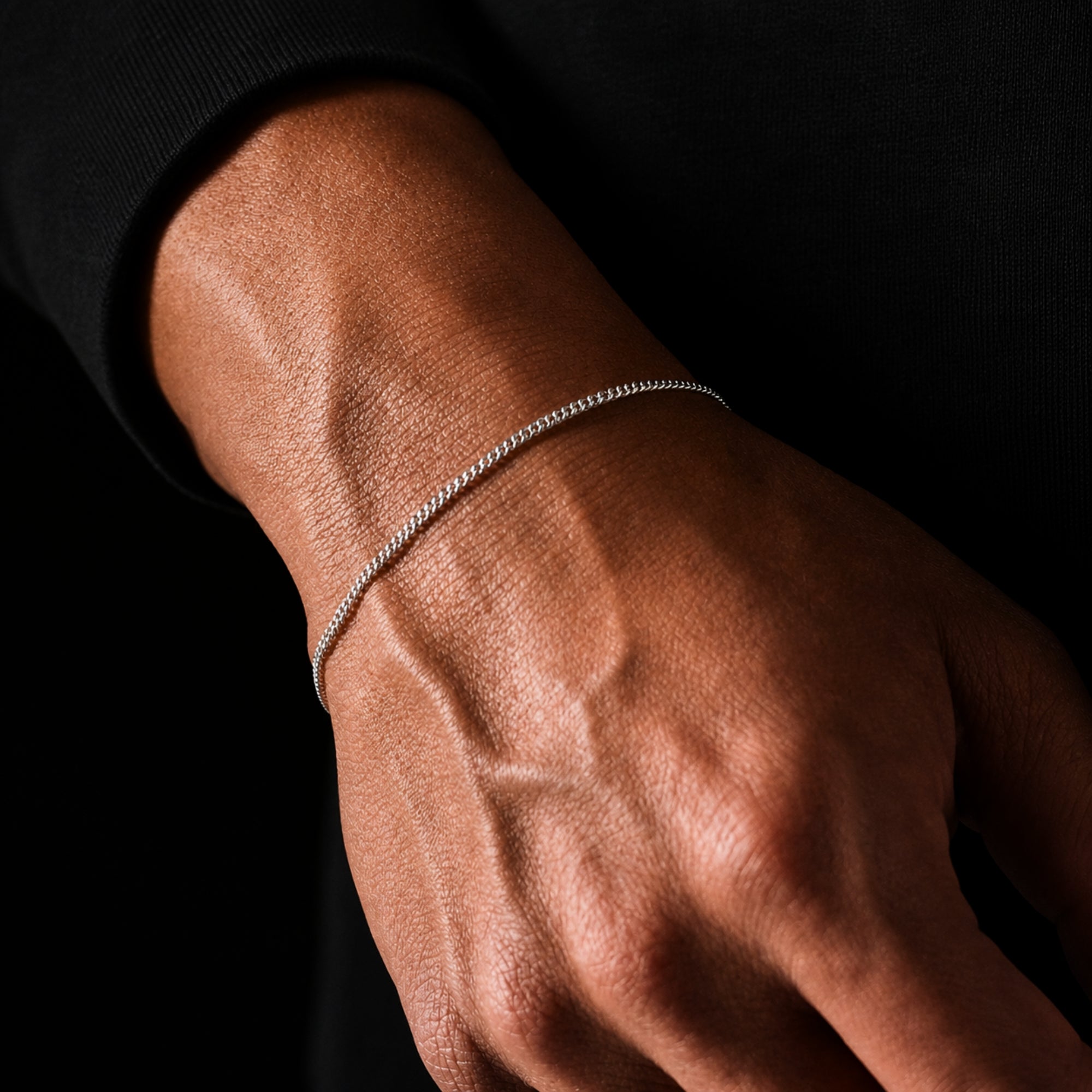 Silver Thin Cuban Bracelet (1.5MM)