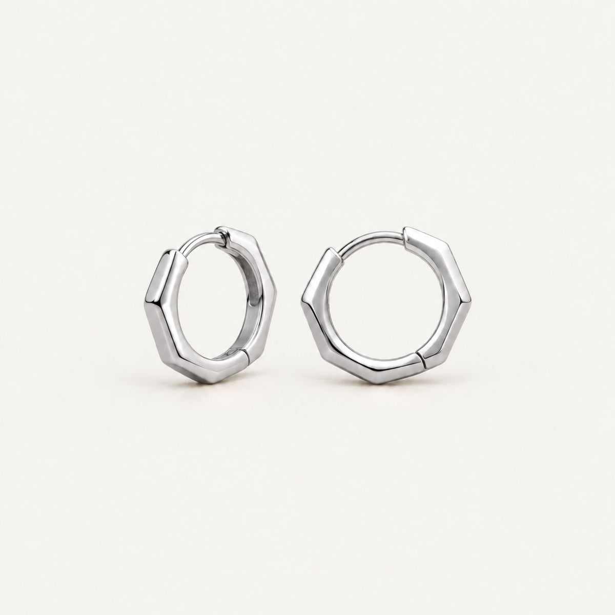 Octagon Hoop - Silver