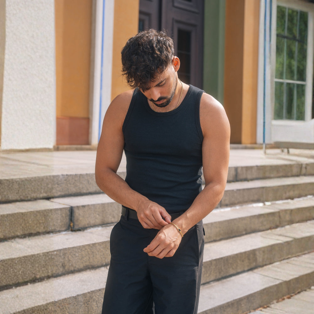 Onyx Cuban Chain (5MM) - Gold