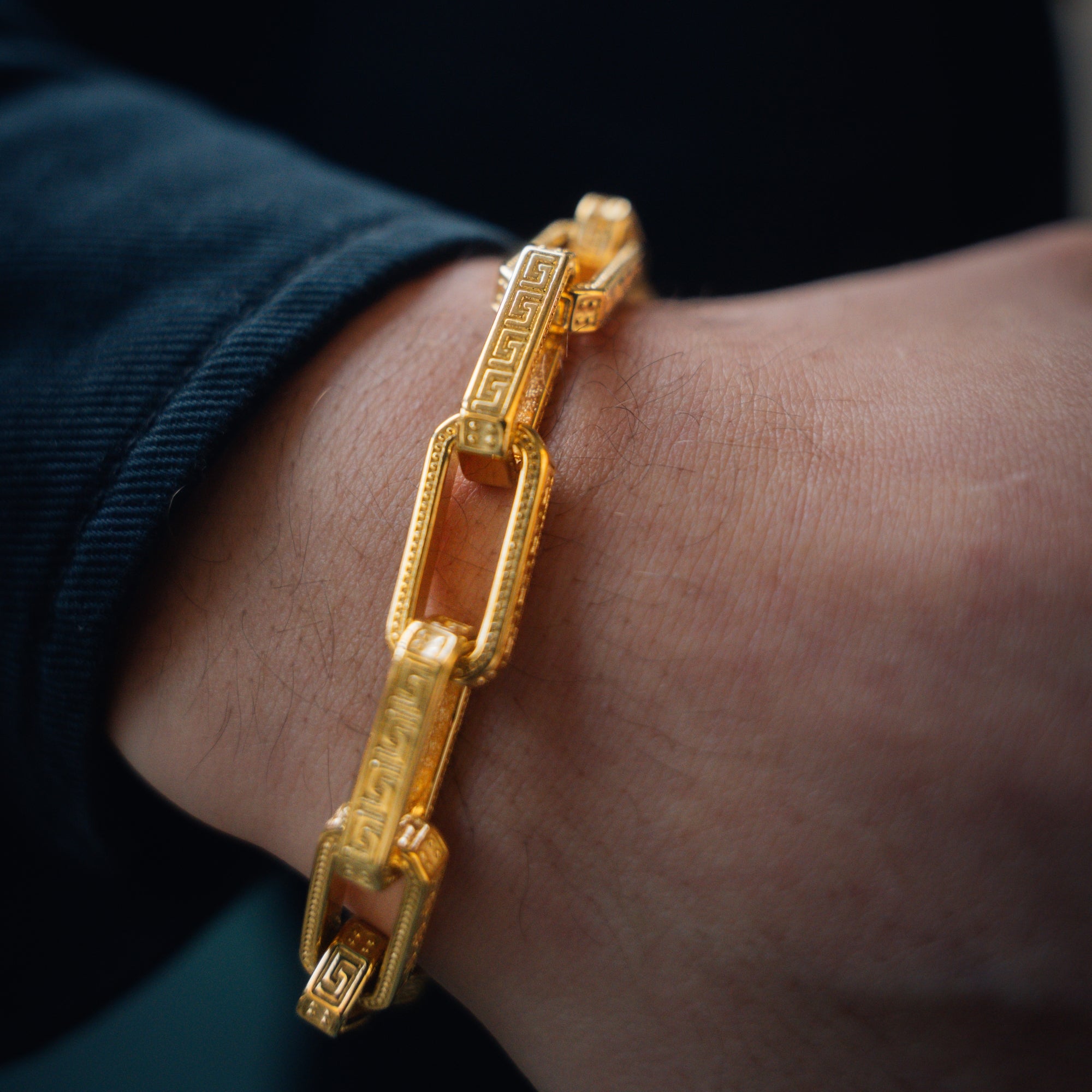 Greek Key Bracelet - Gold