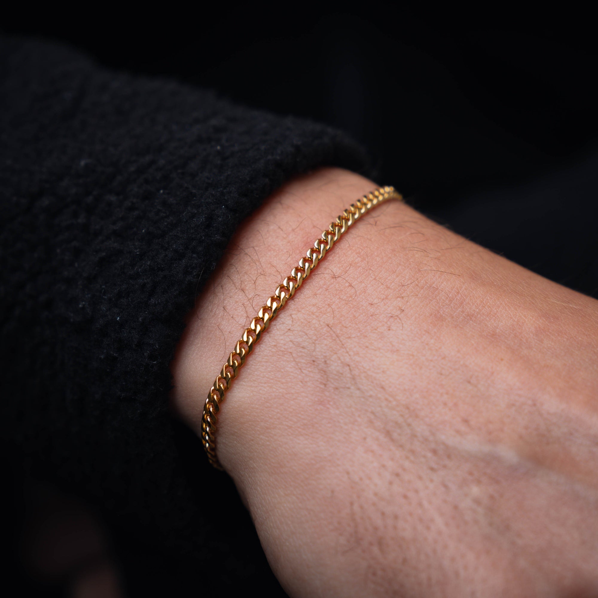 Thin Gold Bracelet - Minimalist Gold Bracelets For Men | By Twistedpendant