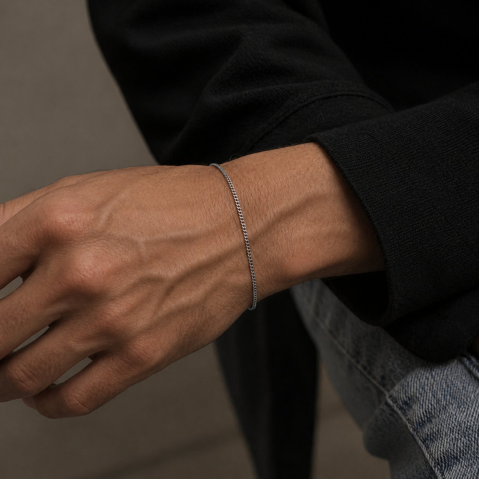 Silver Thin Cuban Bracelet (1.5MM)