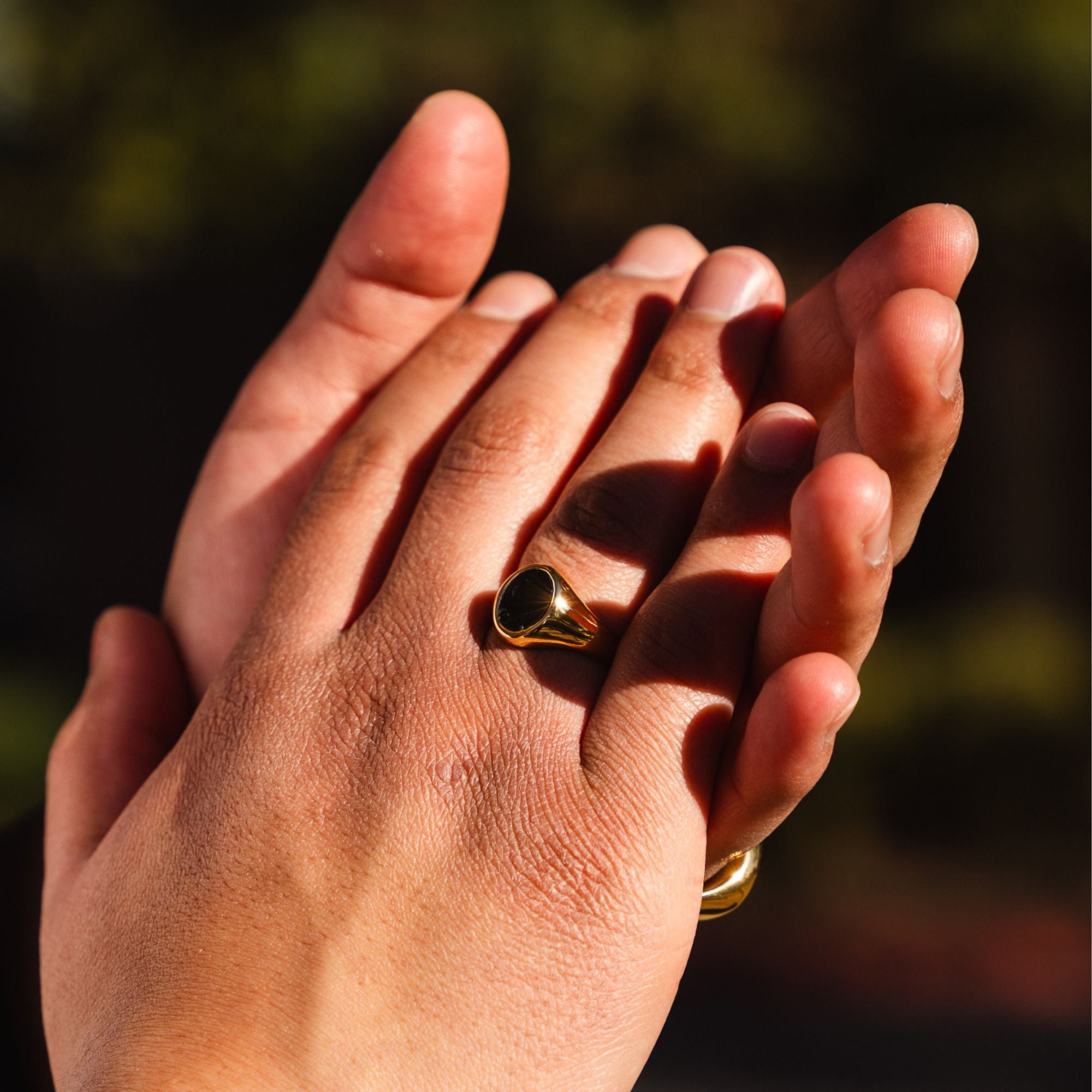 Gold Onyx Signet Ring - Mens Rings | By Twistedpendant