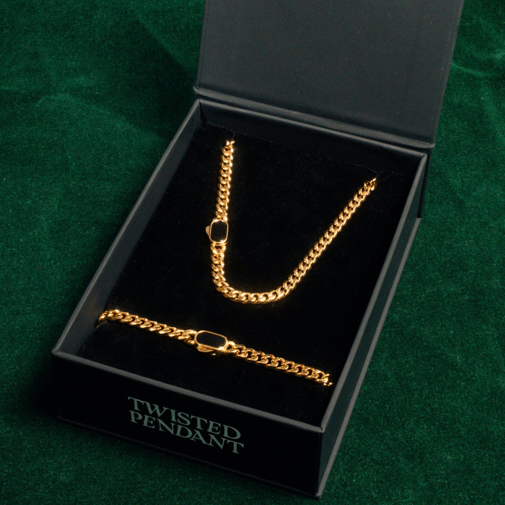 Onyx Cuban Chain (5MM) - Gold