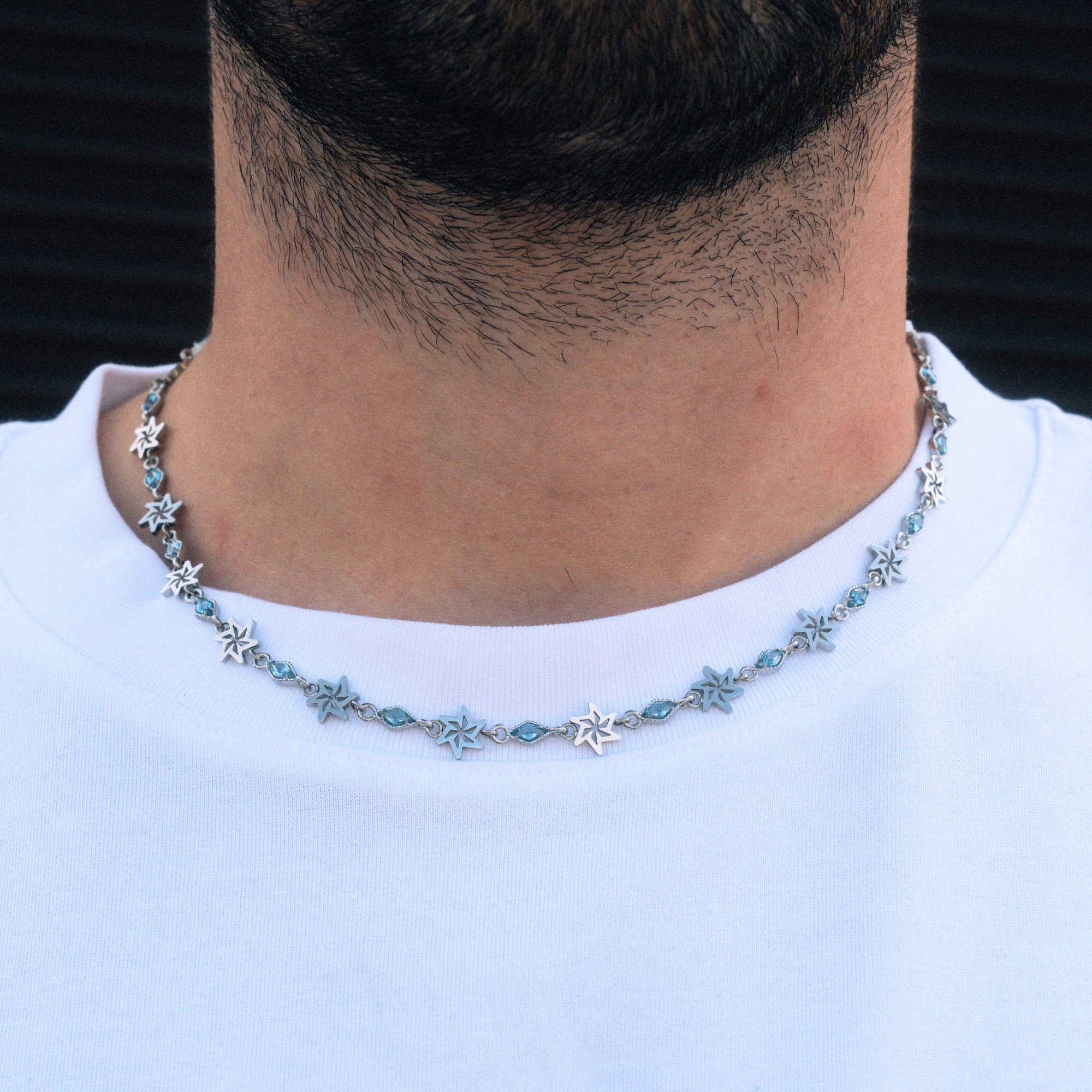 Aquamarine Chain - Silver