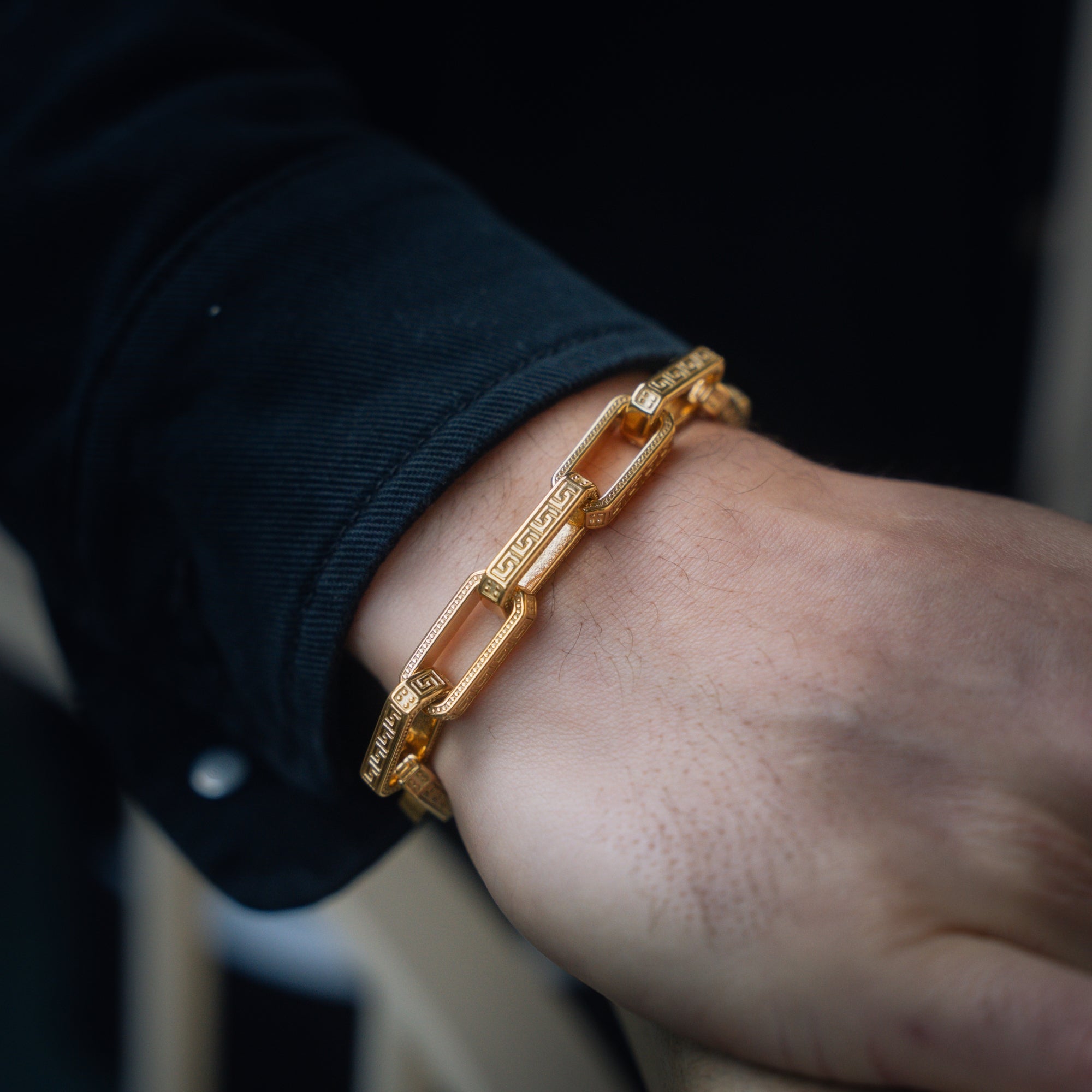 Greek Key Bracelet - Gold