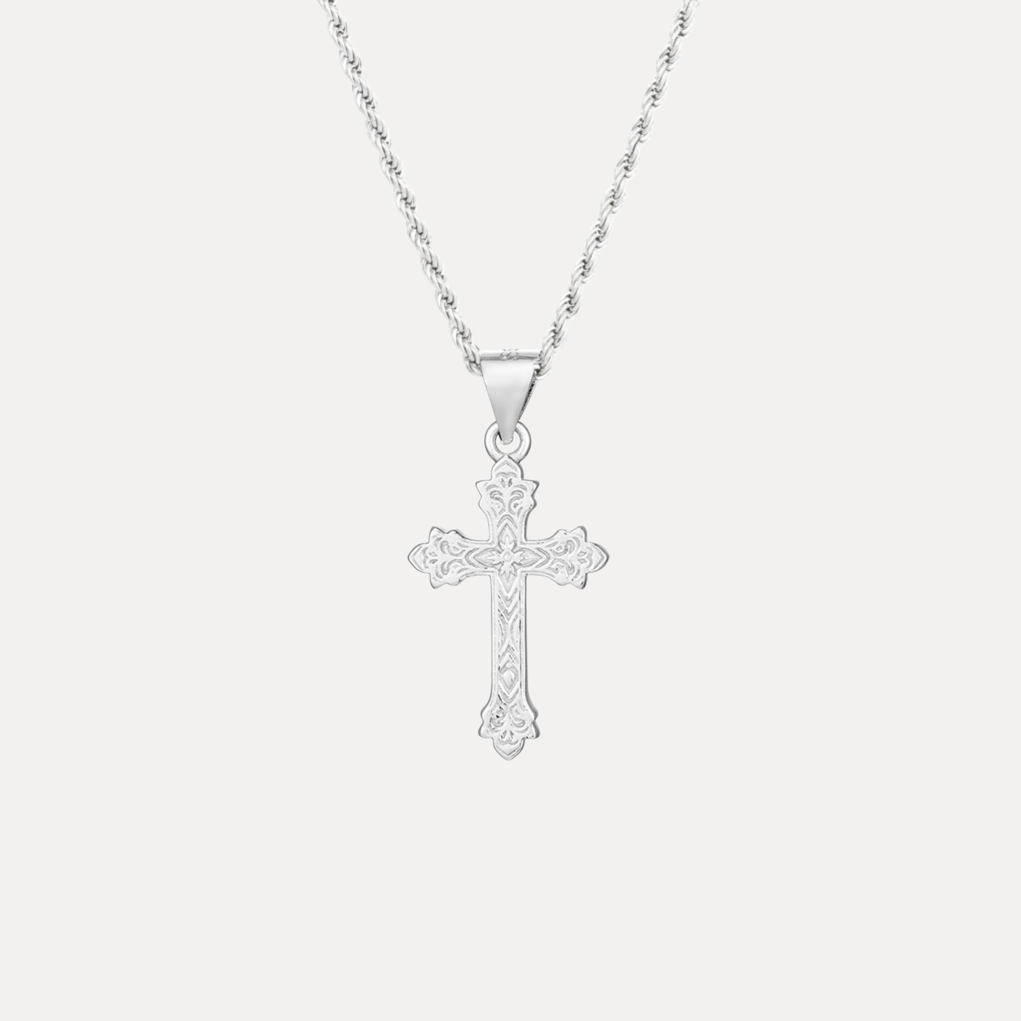 Micro Vintage Cross - Silver