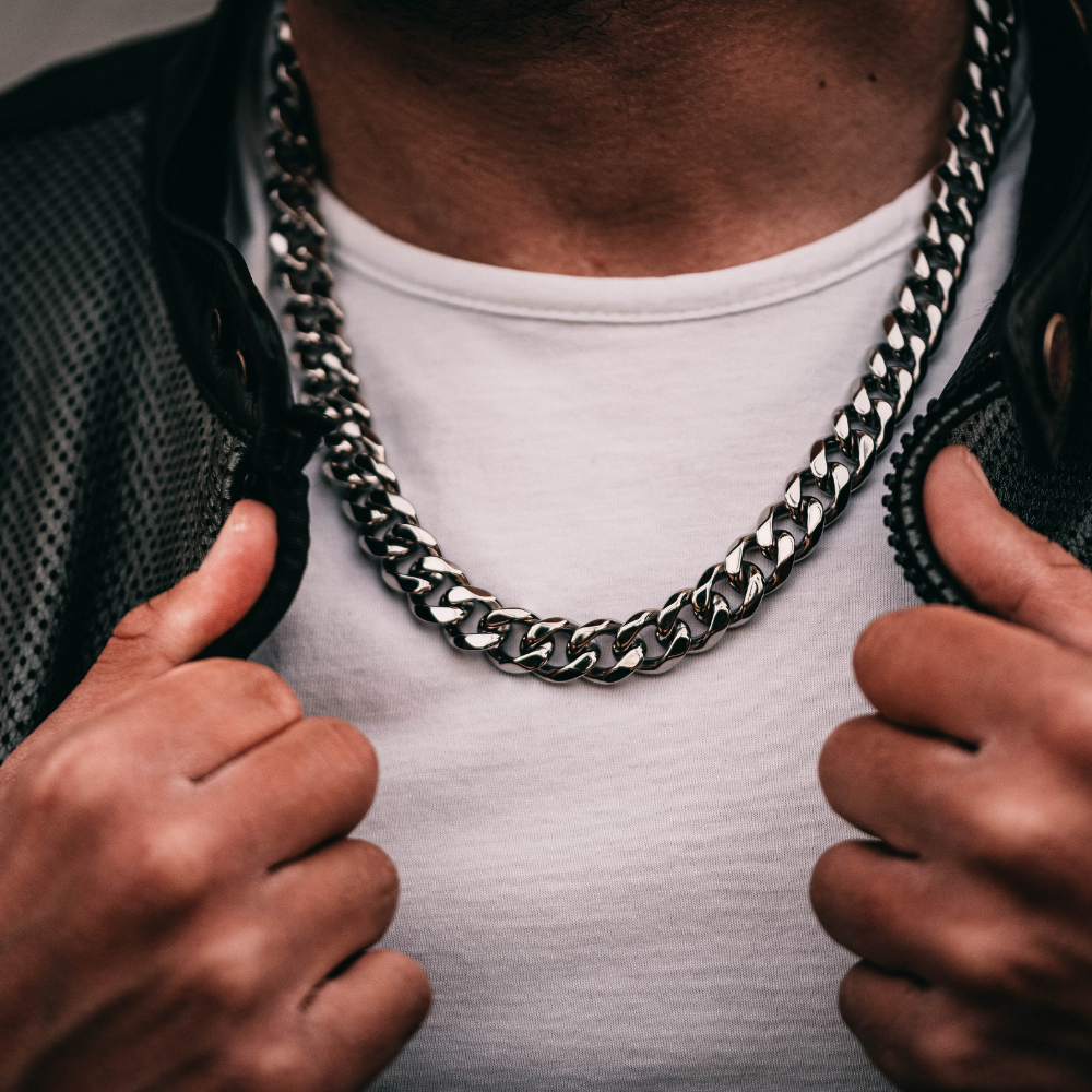 Silver Cuban Chain (13MM)