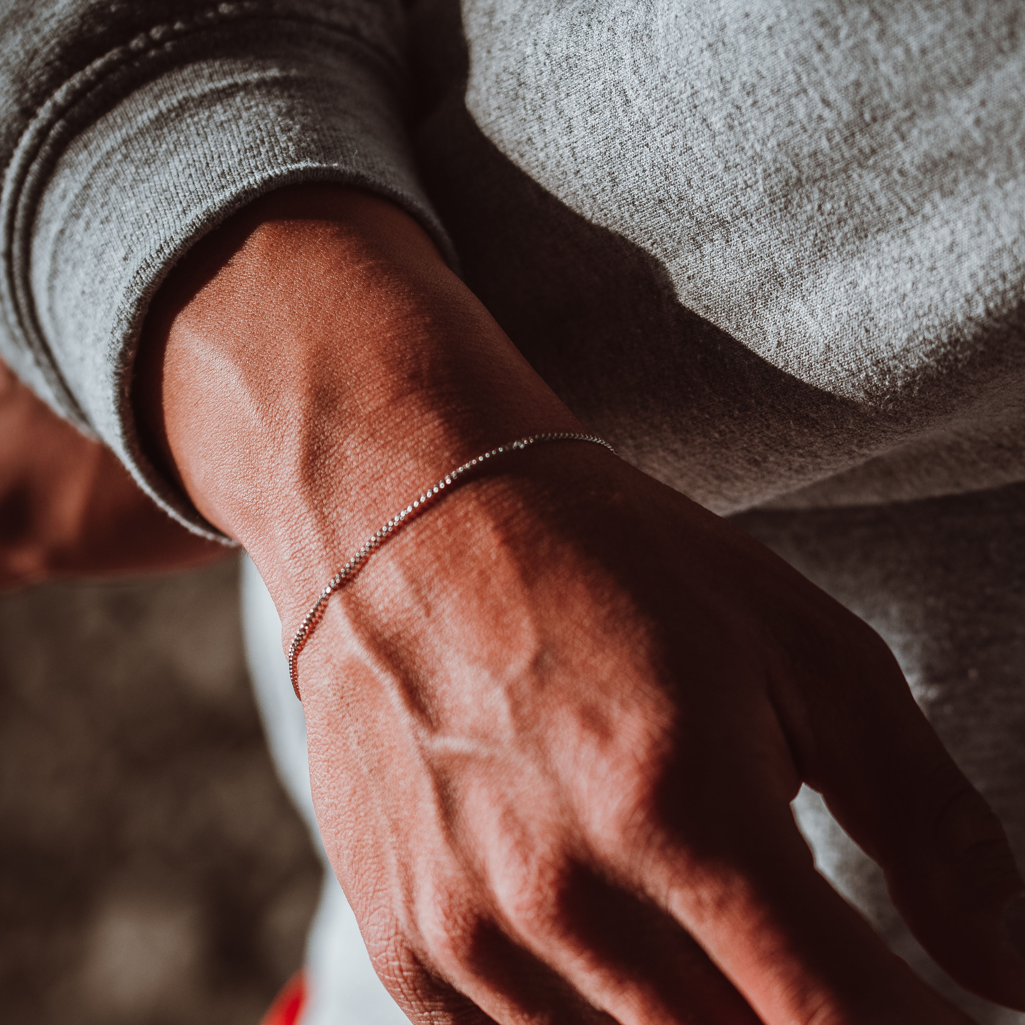 Tiny Silver Bracelet Chain - Minimalist Bracelets For Men | By Twistedpendant