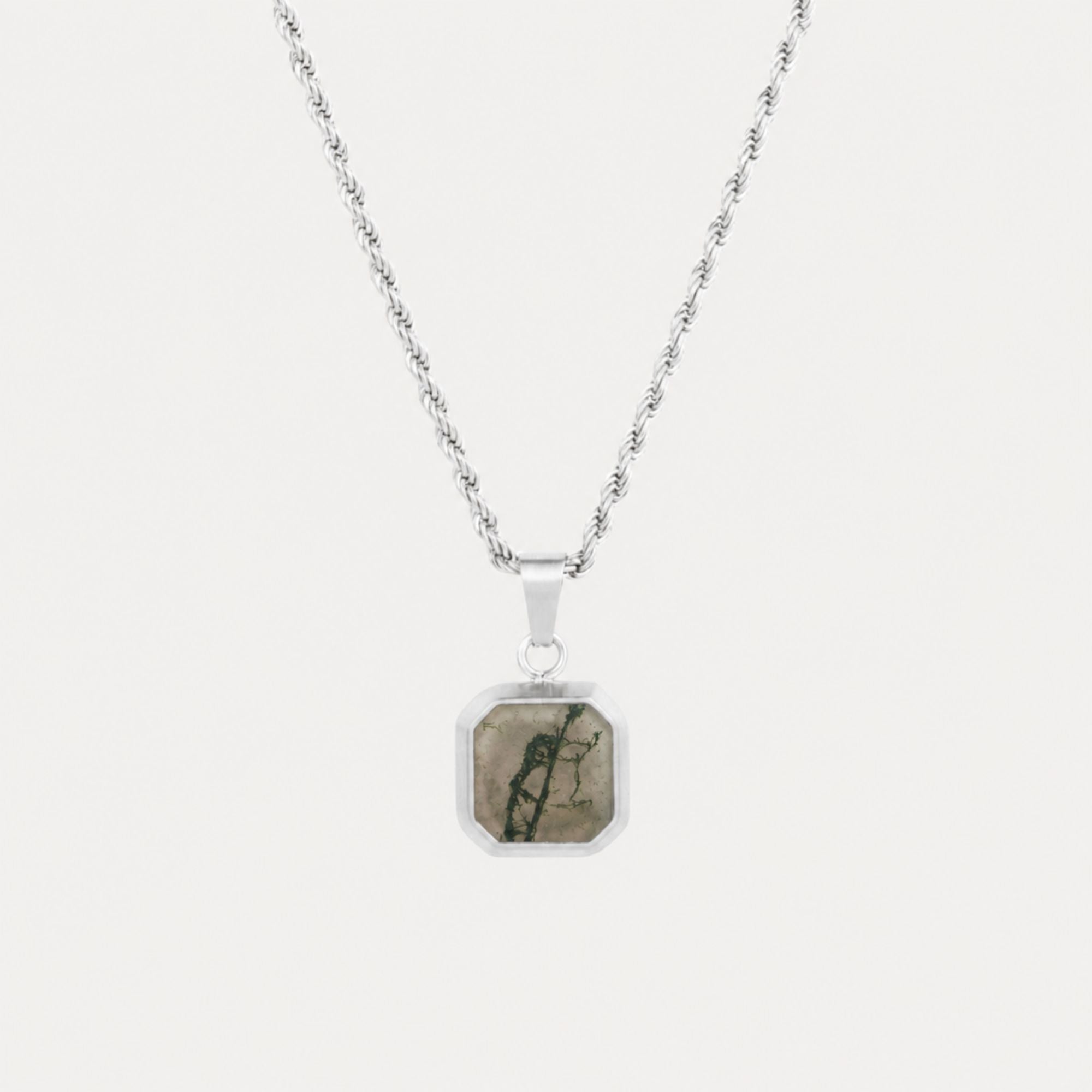 Moss Agate - Silver