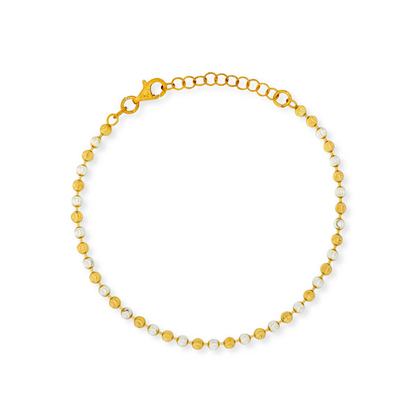 Moon Bead Gold Bracelet - Mens Gold Bracelets | By Twistedpendant