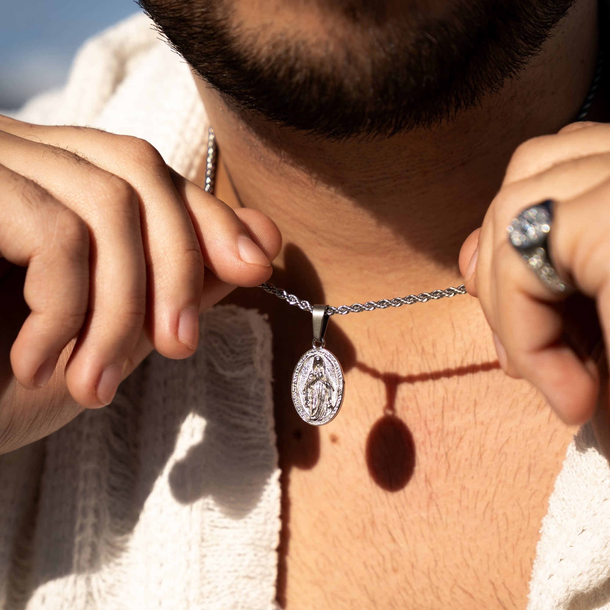 Virgin Mary - Silver (Large)