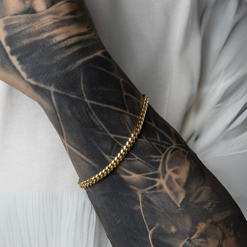 23K Gold Plated Miami Cuban Bracelet Men | By Twistedpendant