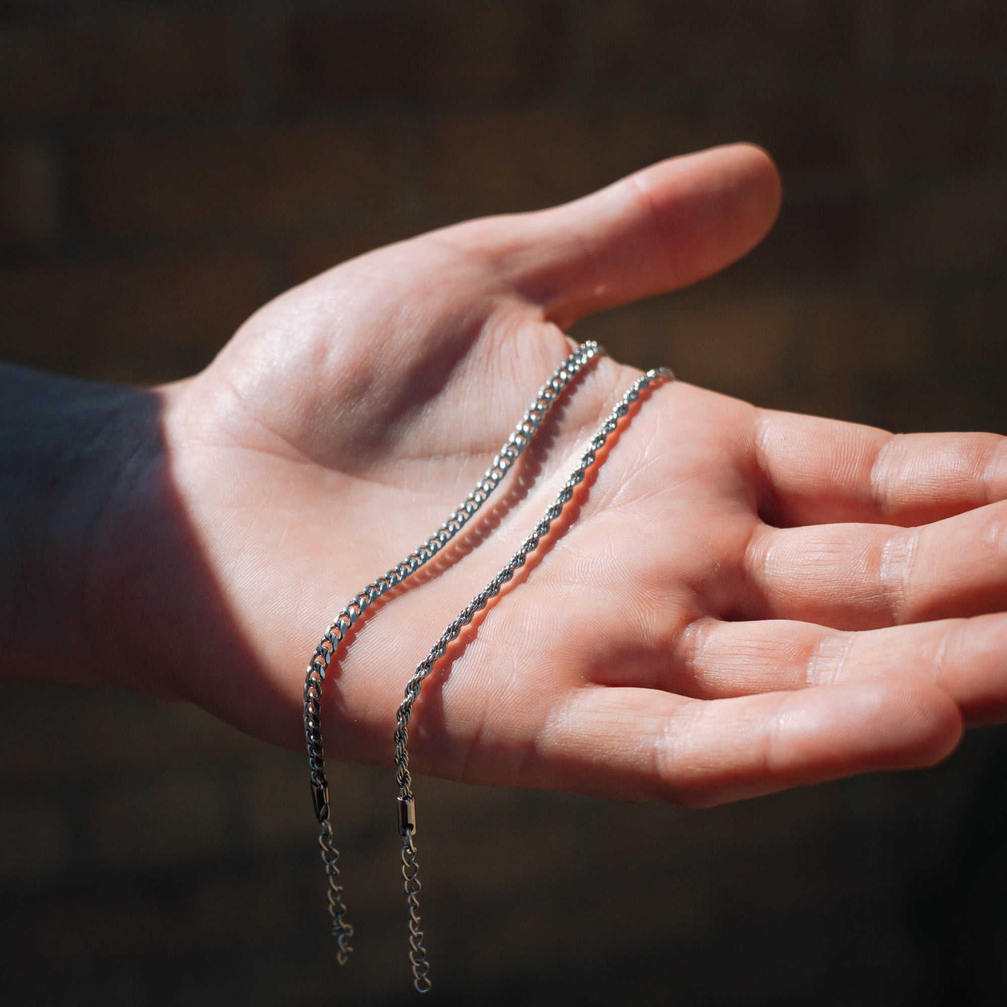 Silver Cuban + Rope Stack Bracelet