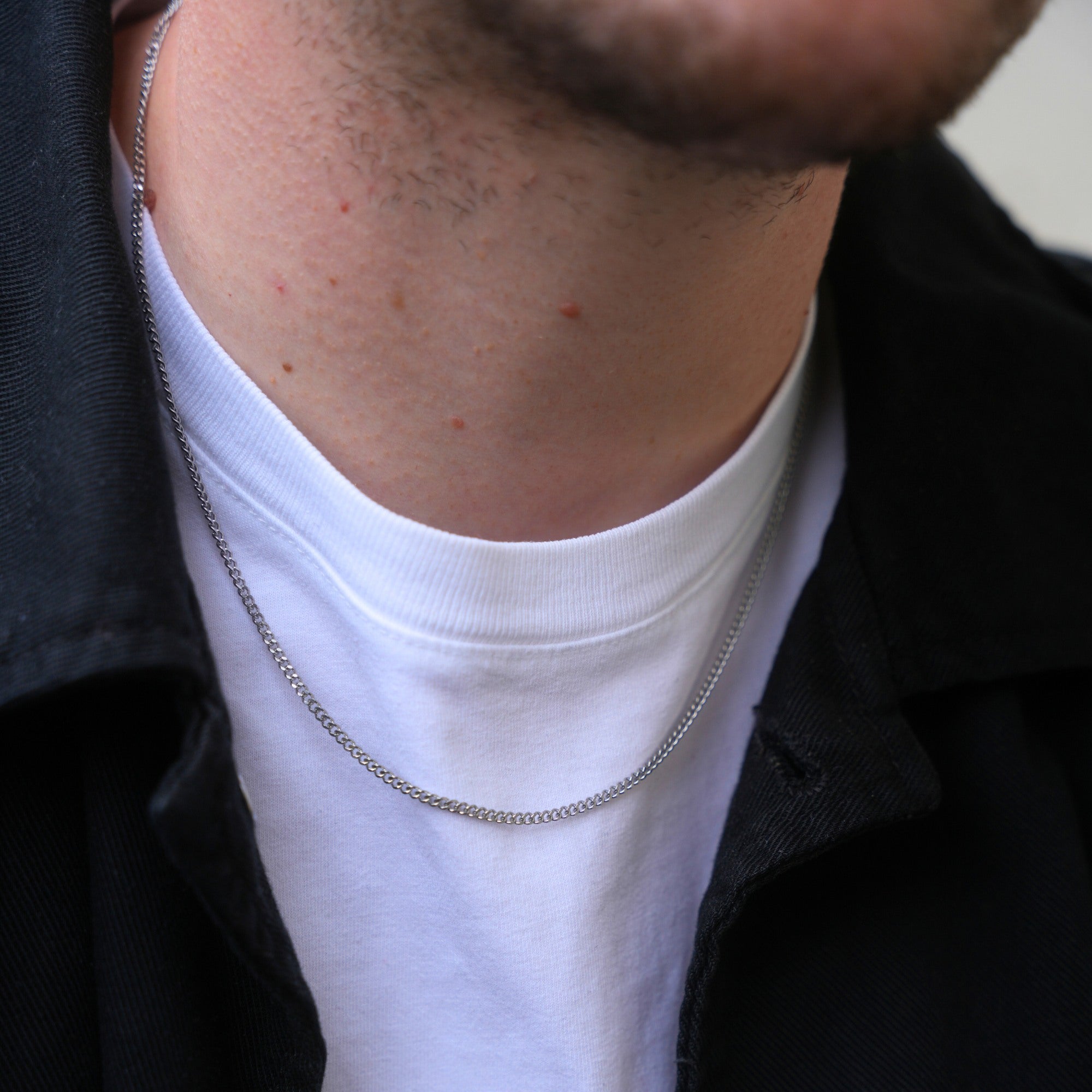 Silver Cuban Curb Chain (2MM) | Mens Silver Necklace | Twistedpendant