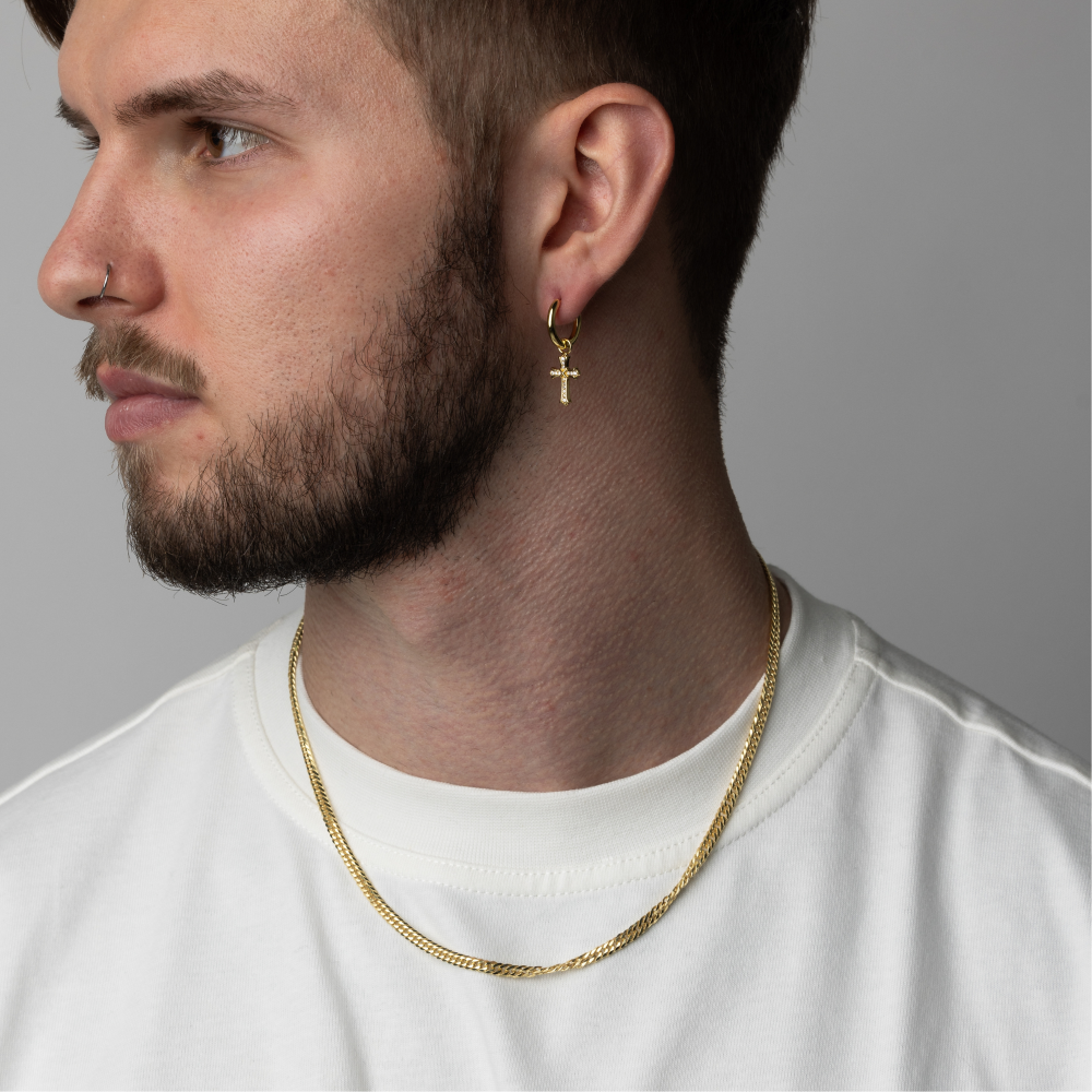 4mm Gold Double Curb Chain - Mens Gold Chain | By Twistedpendant