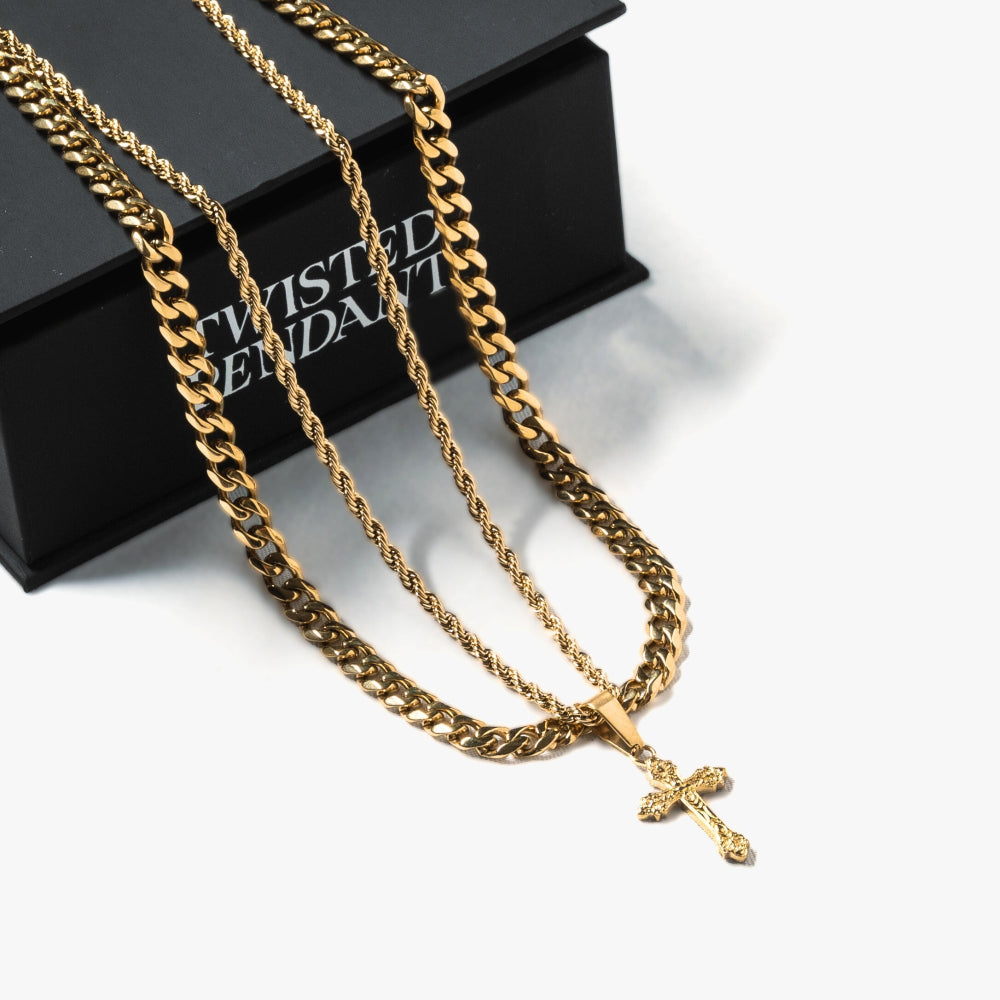 Micro Vintage Cross Set (Silver)