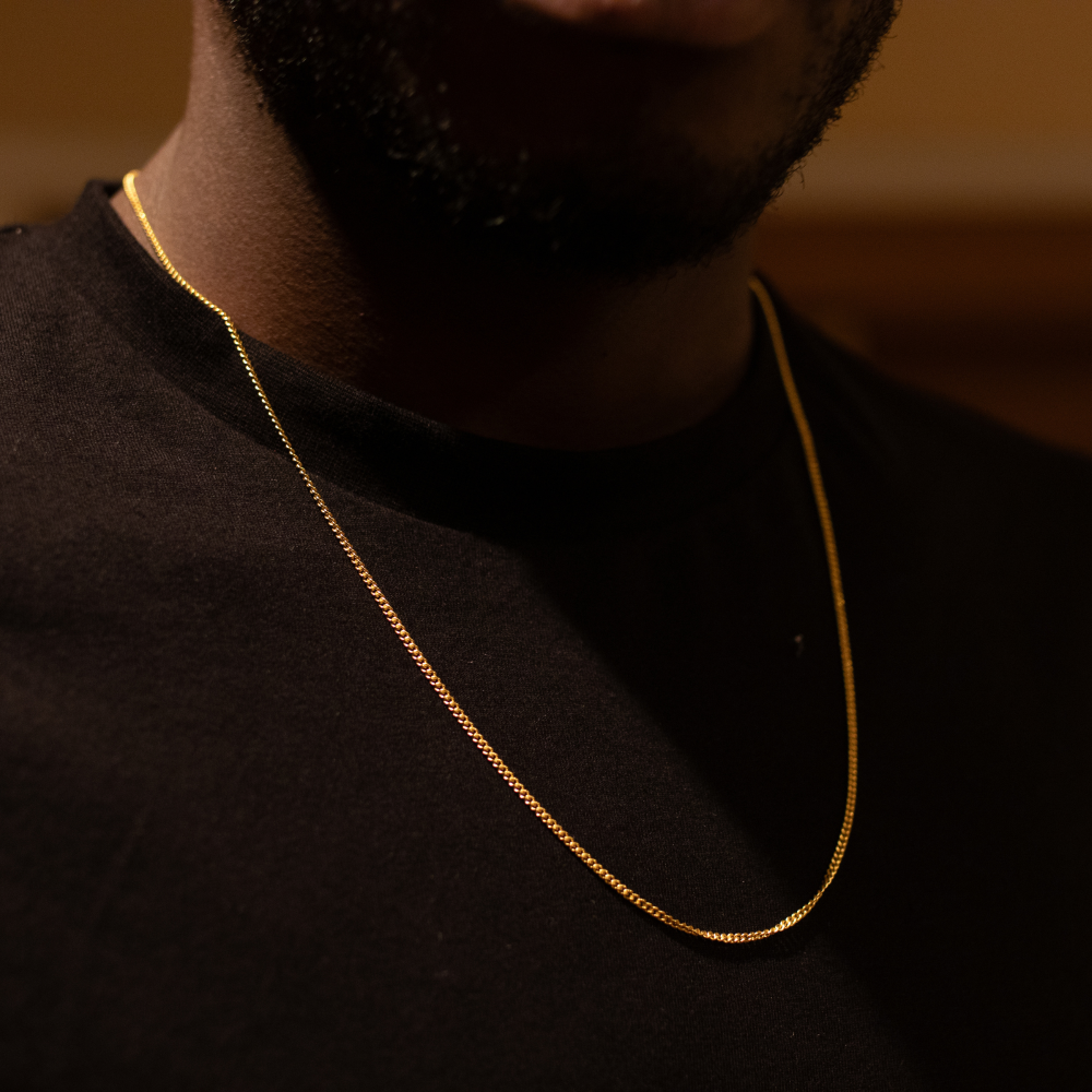 18K Gold Connell Chain (2MM) - Men's Thin Gold Chain | Twistedpendant