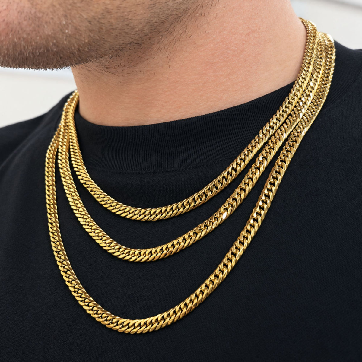 Gold Flat Cuban Chain (6MM)