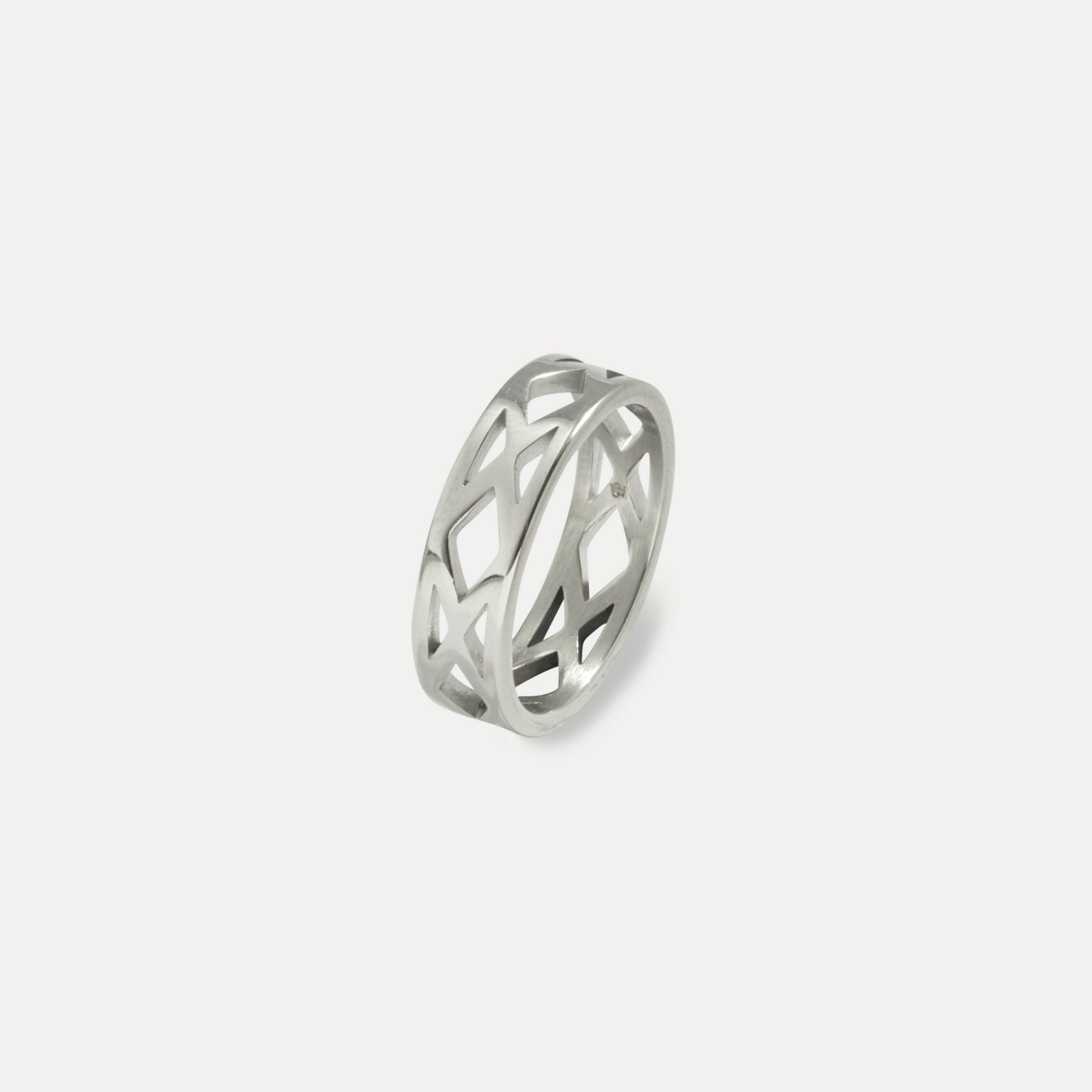Edge Ring - Men's Silver Band Rings - Man Rings | Twistedpendant