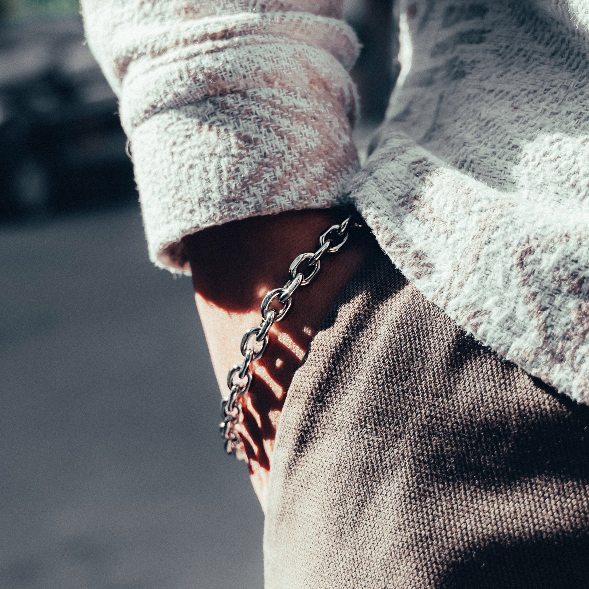 Silver Chunky Bracelet Chain - Mens Bracelets By Twistedpendant
